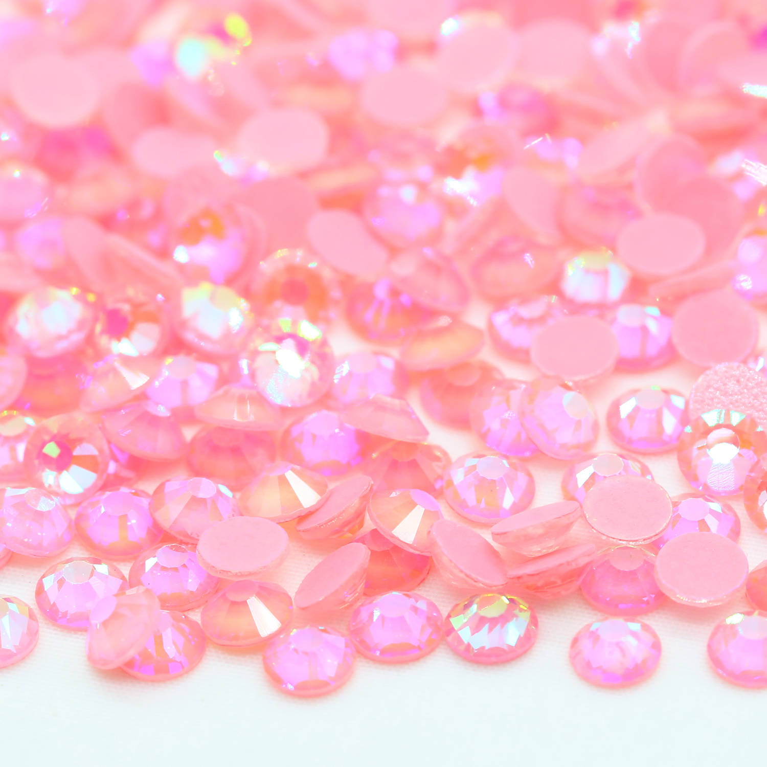 XULIN Rhinestone NA01#Pink Wholesale Flatback Non Hotfix Neon AB Glass Rhinestone 