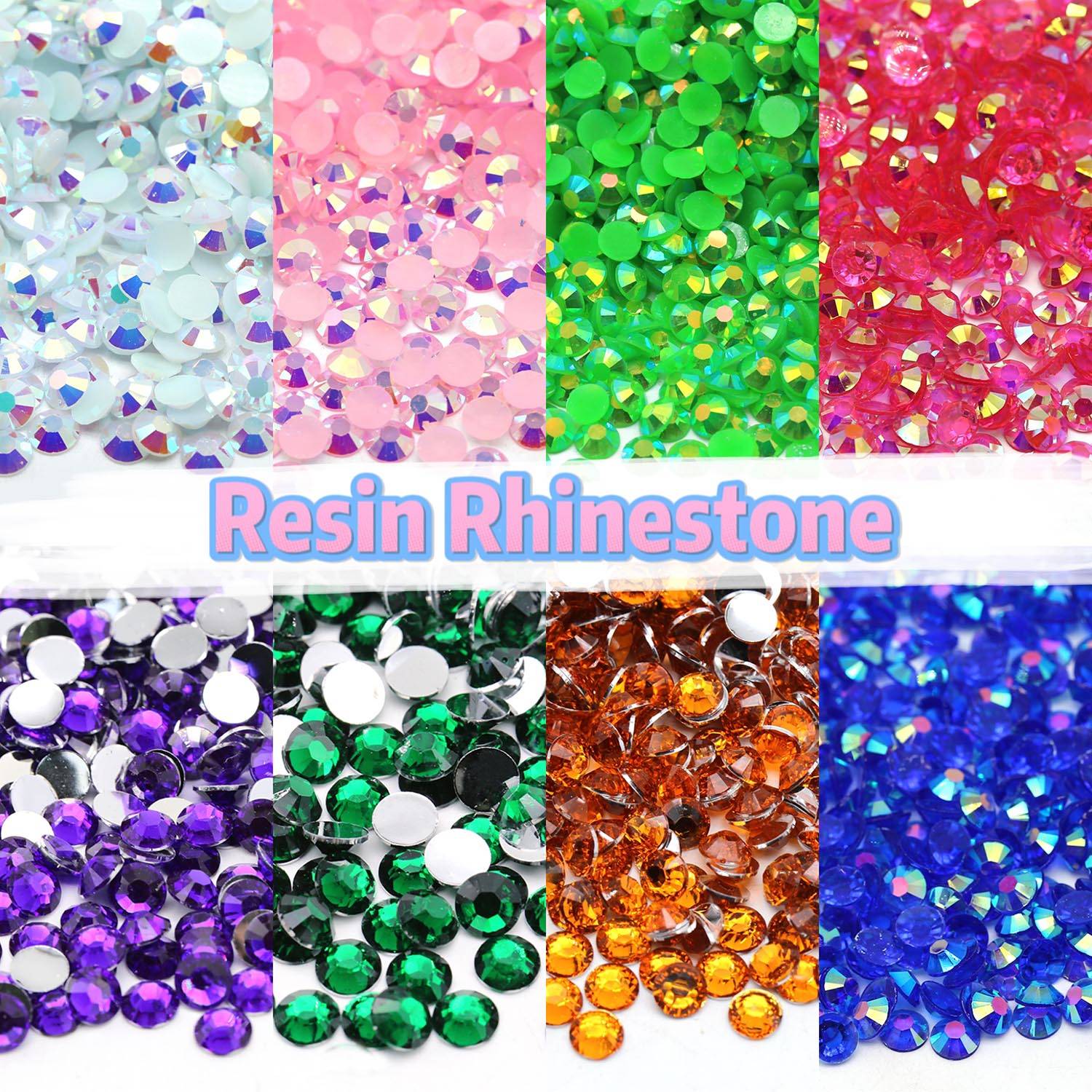 XULIN Flatback  Jelly AB Resin Rhinestone