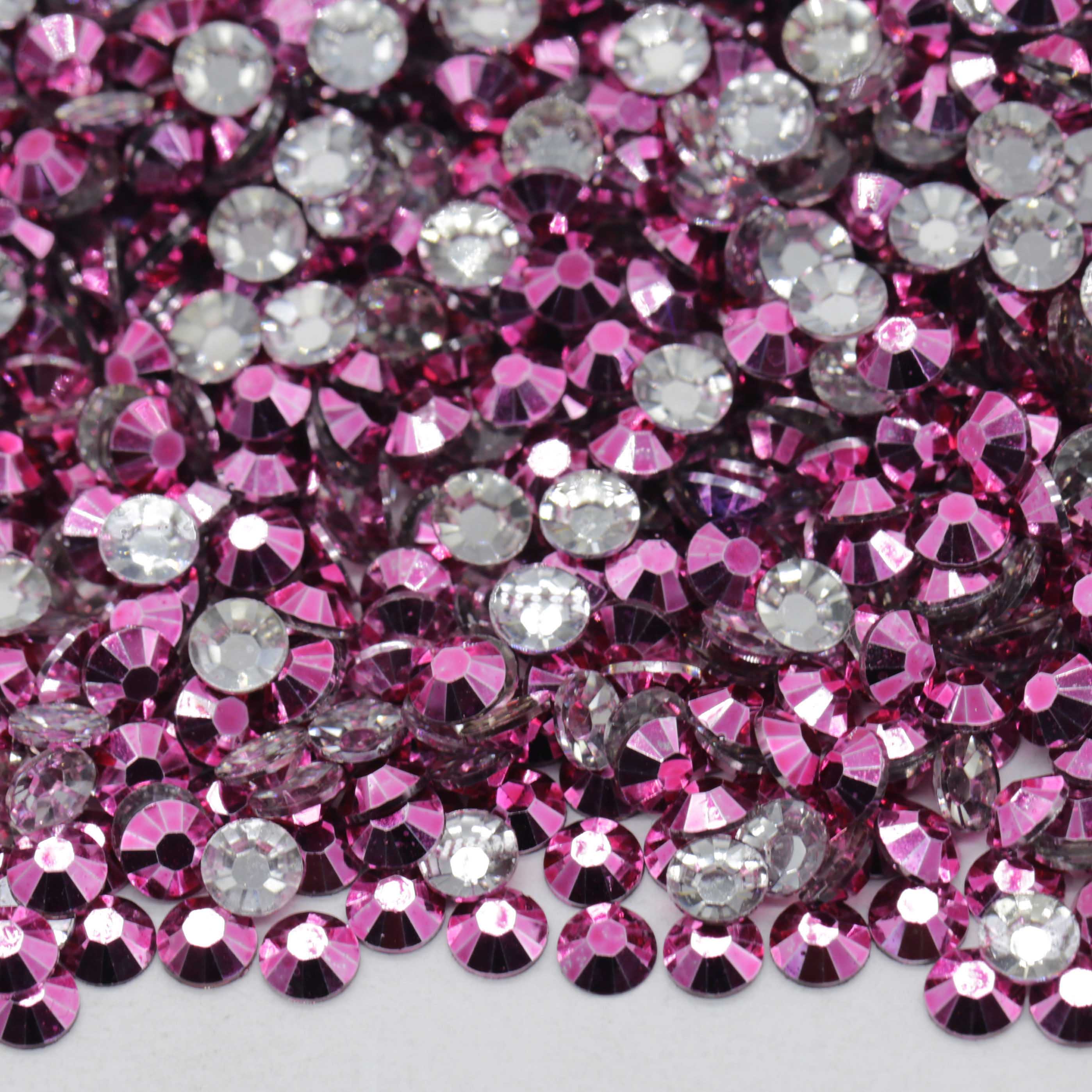 XULIN Resin Rhinestone RM03#Metallic Rose Wholesake Flatback Metallic Color Resin Rhinestone