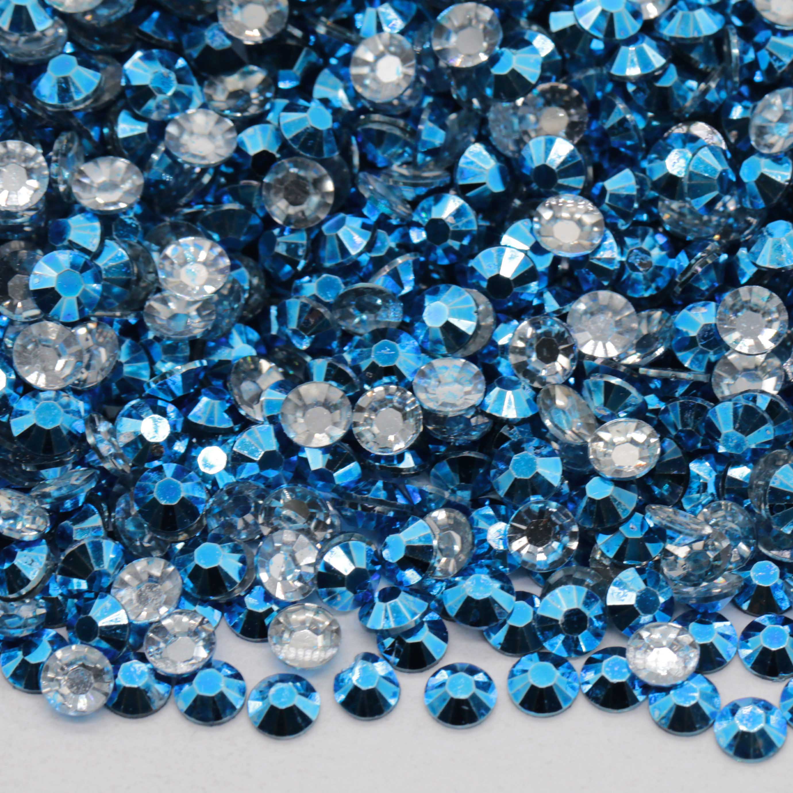 XULIN Resin Rhinestone RM07#Metallic Sapphire Wholesake Flatback Metallic Color Resin Rhinestone