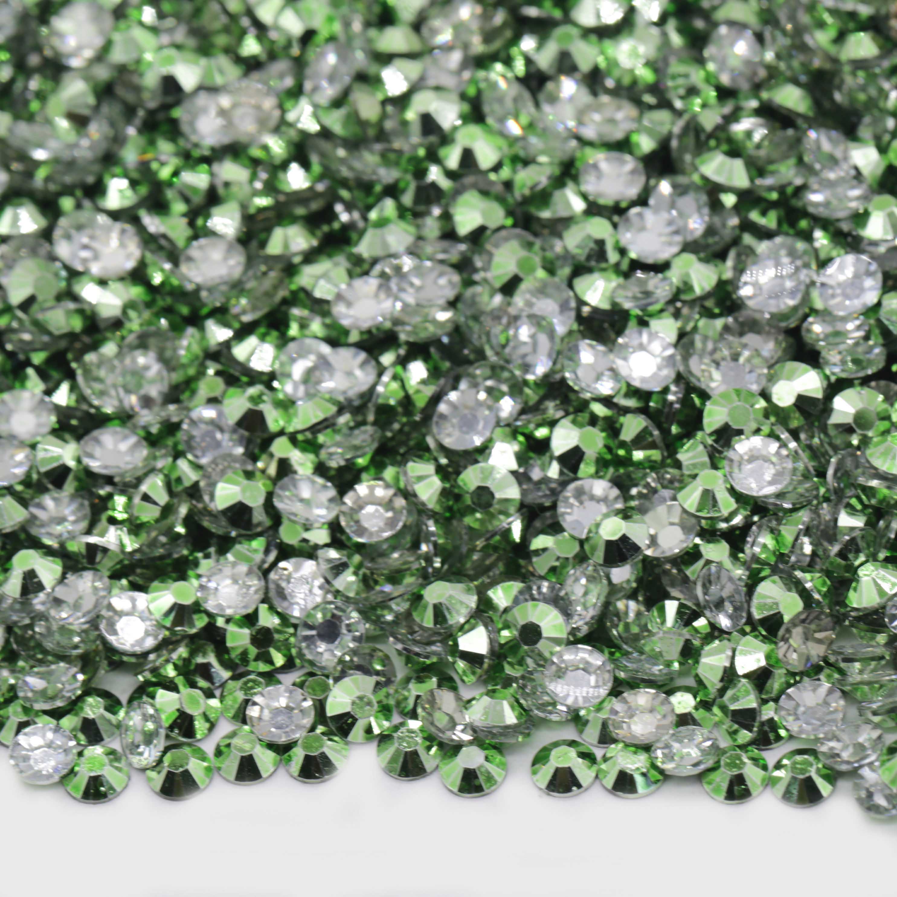 XULIN Resin Rhinestone RM09#Metallic Peridot Wholesake Flatback Metallic Color Resin Rhinestone