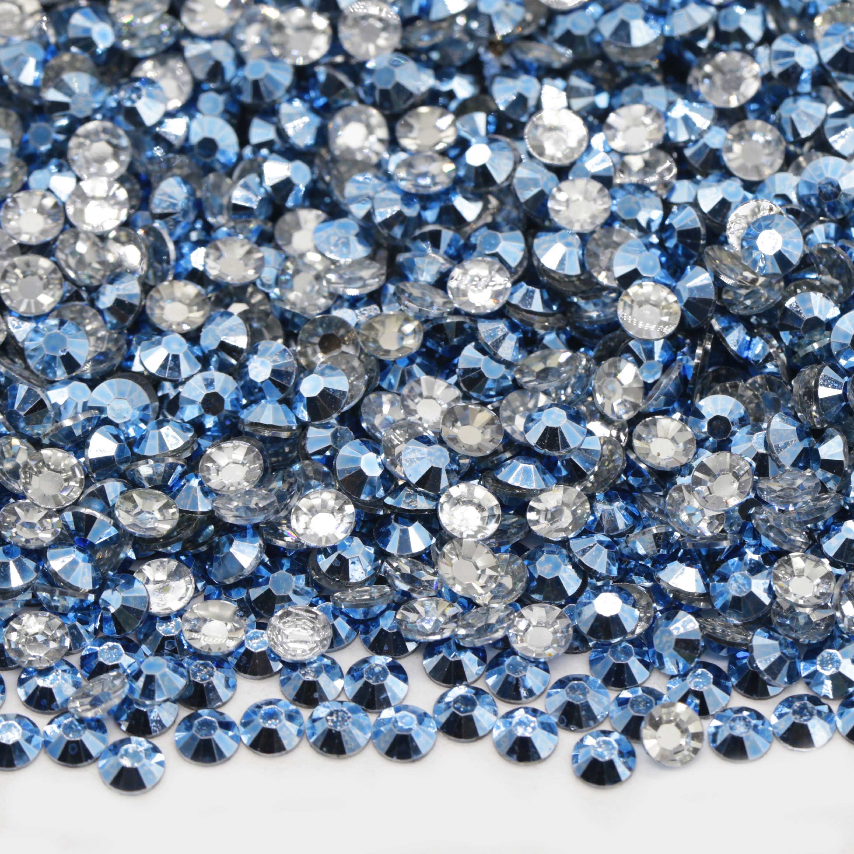 XULIN Resin Rhinestone RM06#Metallic Lt.Sapphire Wholesake Flatback Metallic Color Resin Rhinestone