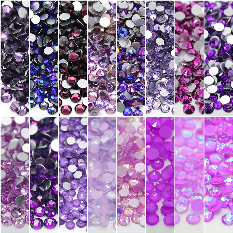 Xulin Purple Flat Back Rhinestone Series