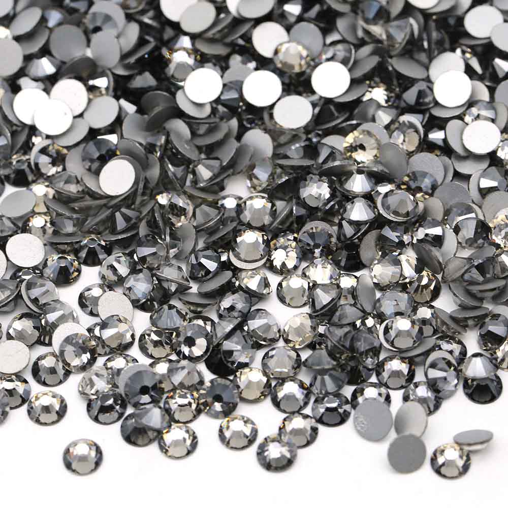 XULIN Rhinestone B32#CZ Grey Color Non Hotfix Flatback Glass Rhinestone