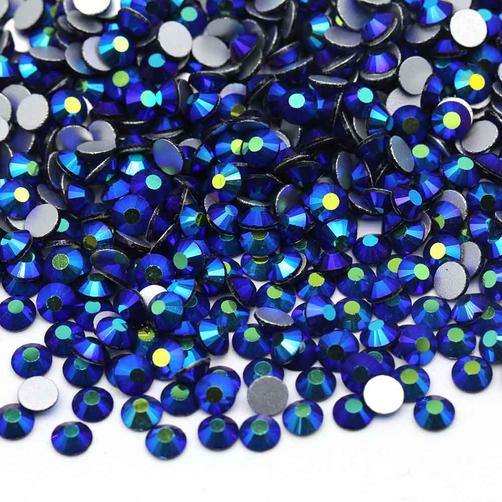 XULIN Rhinestone B03#Black AB Wholesale Flatback Non Hotfix Glass Crystal AB Rhinestone