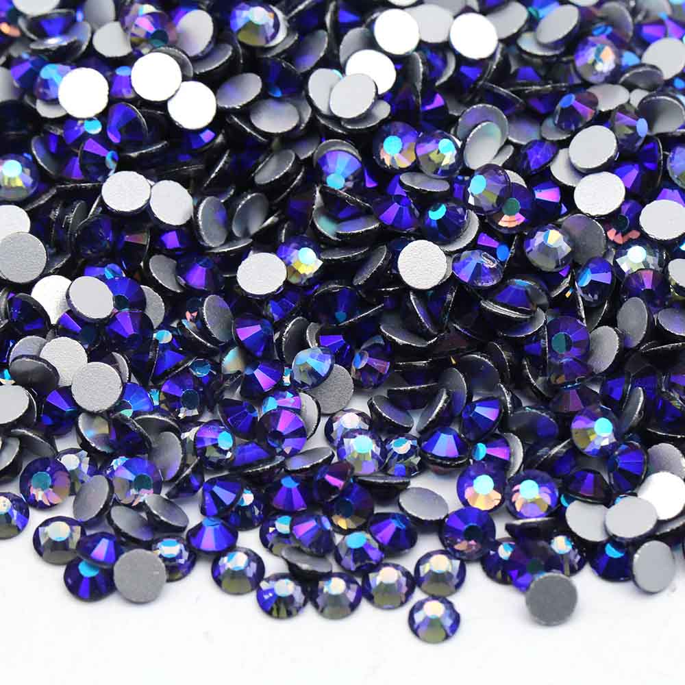 XULIN Rhinestone B13#Tanzanite AB Non Hotfix Glass Crystal AB Rhinestone