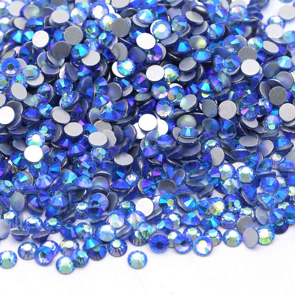 XULIN Rhinestone B16#Lt.Sapphire AB Wholesale Flatback Non Hotfix Crystal AB Glass  Rhinestone