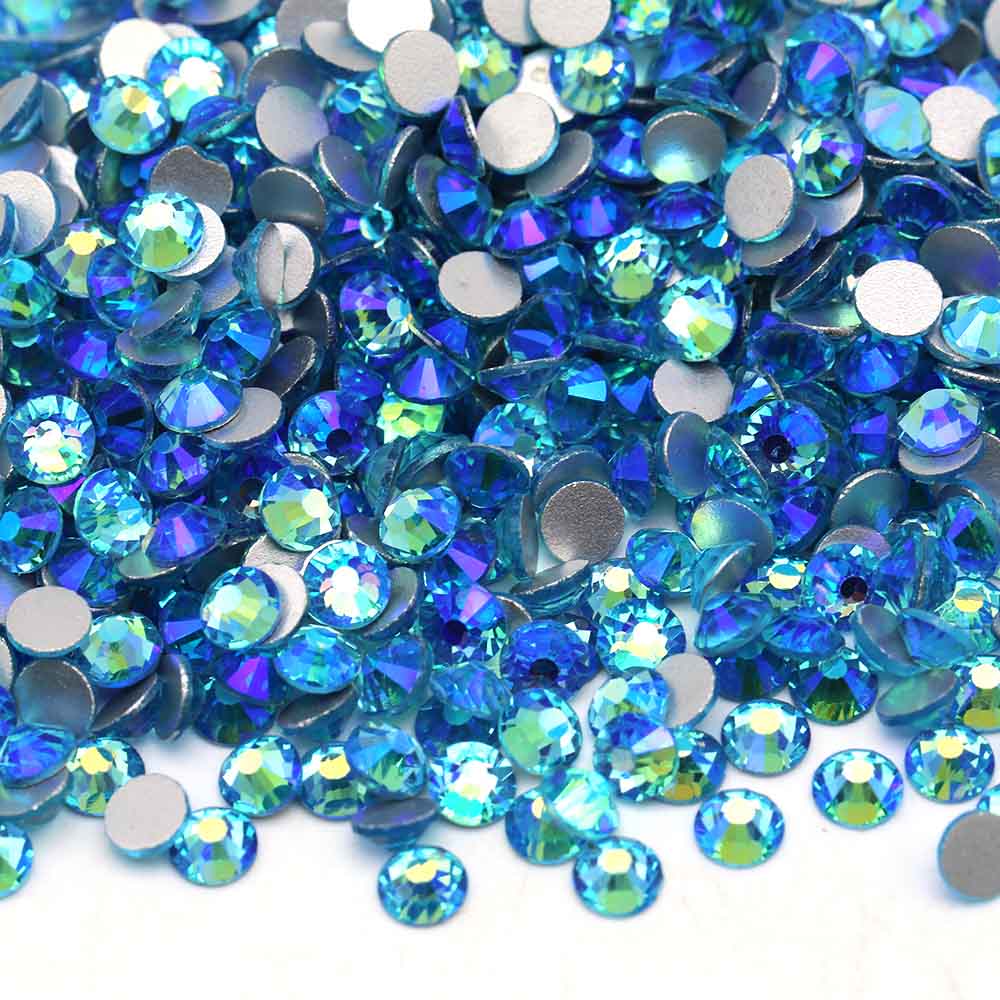 XULIN Rhinestone B18#Aqua AB Wholesale Flatback Non Hotfix Crystal AB Glass  Rhinestone