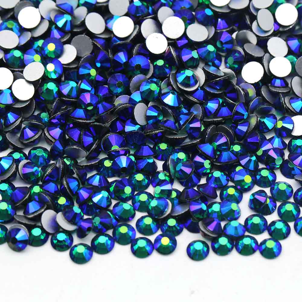 XULIN Rhinestone B23#Emerald AB Wholesale Flatback Non Hotfix Crystal AB Glass  Rhinestone