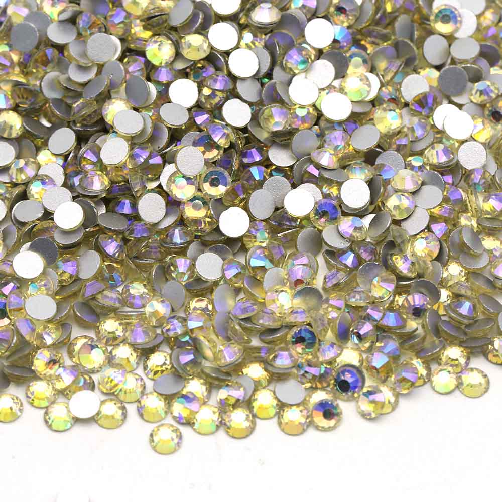 XULIN Rhinestone B26#Jonquil AB Wholesale Flatback Non Hotfix Crystal AB Glass  Rhinestone