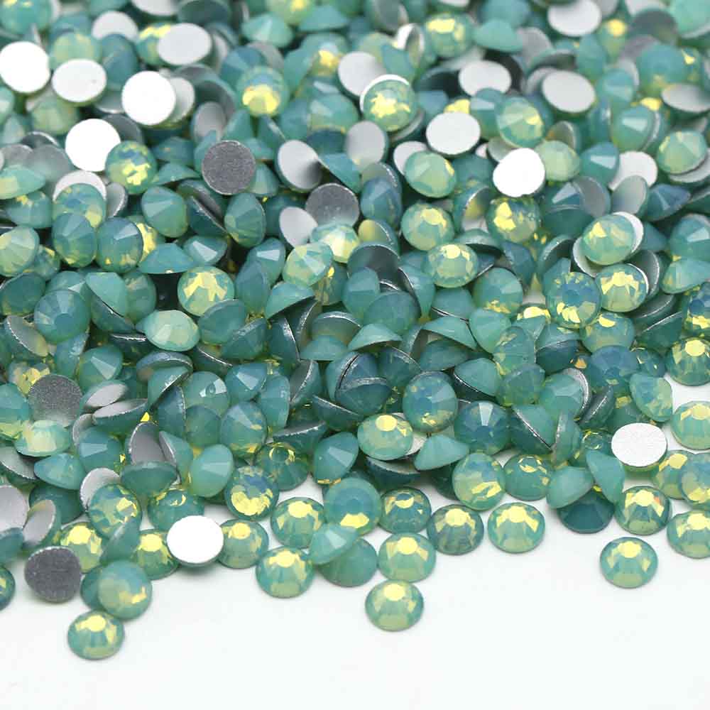 XULIN Rhinestone B34#Green Opal Non Hotfix Flatback Glass Crystal Rhinestone