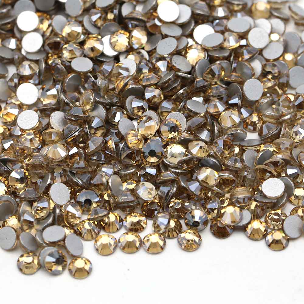 XULIN Rhinestone B39#Golden shadow Non Hotfix Flatback Glass Crystal Rhinestone