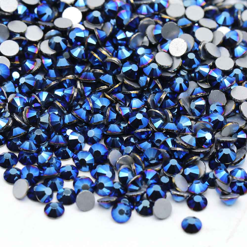 XULIN Rhinestone B59#Metalic Blue Wholesale Flatback Crystal Glass Rhinestone