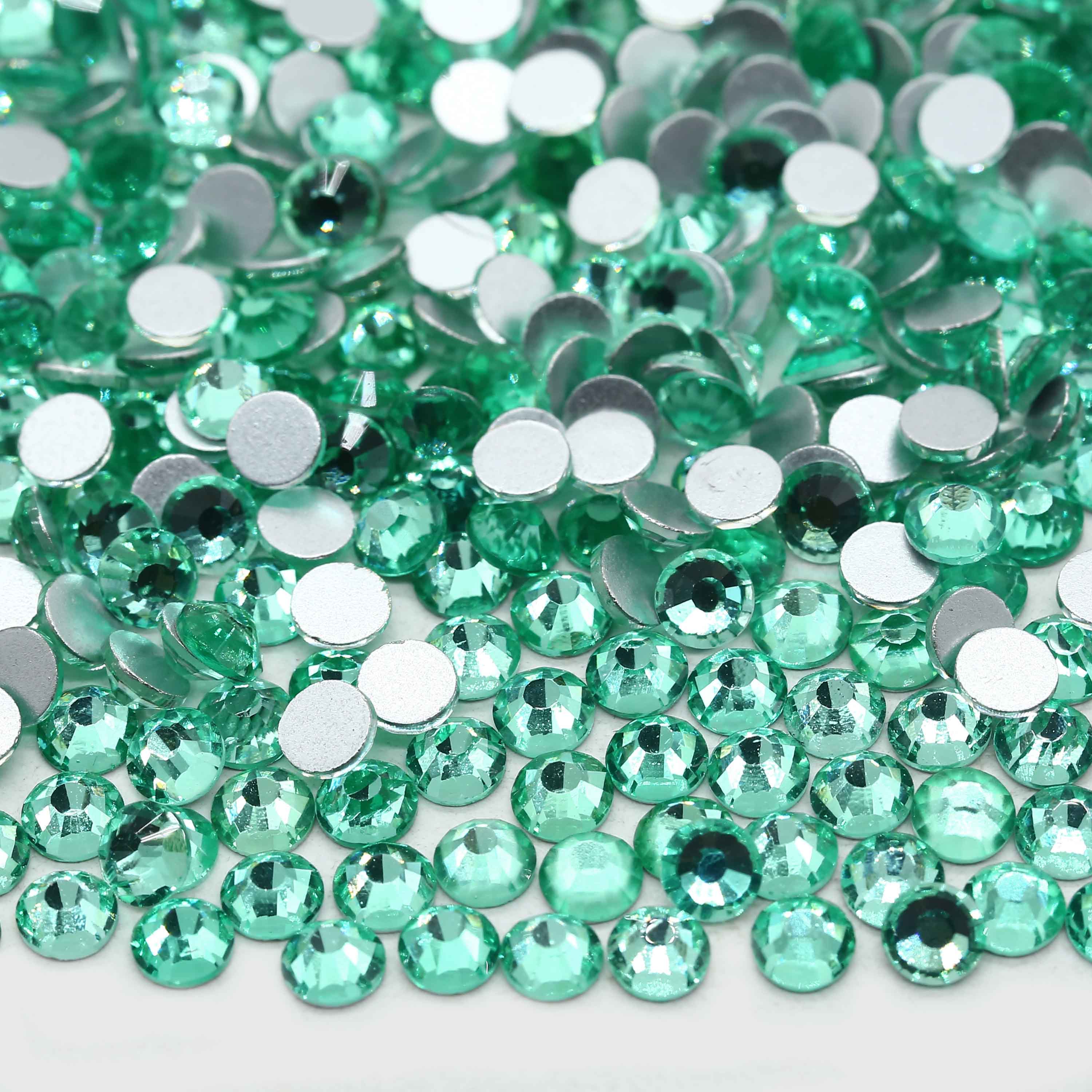 XULIN Rhinestone B142#Aqua Green Color Wholesale Non Hotfix Flatback Glass  Rhinestone