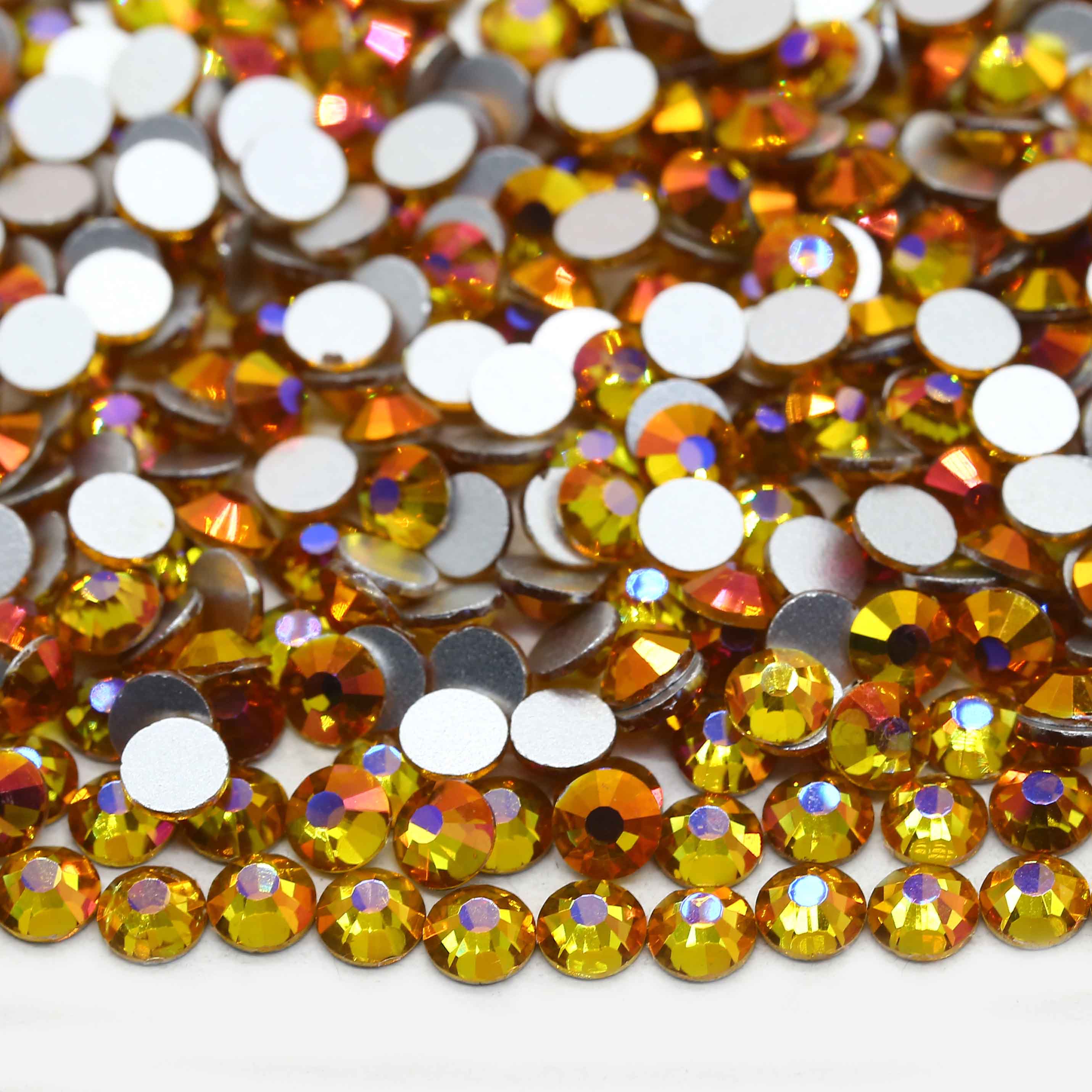 XULIN Rhinestone B140#Mirage Topaz Color Wholesale Non Hotfix Flatback Glass  Rhinestone