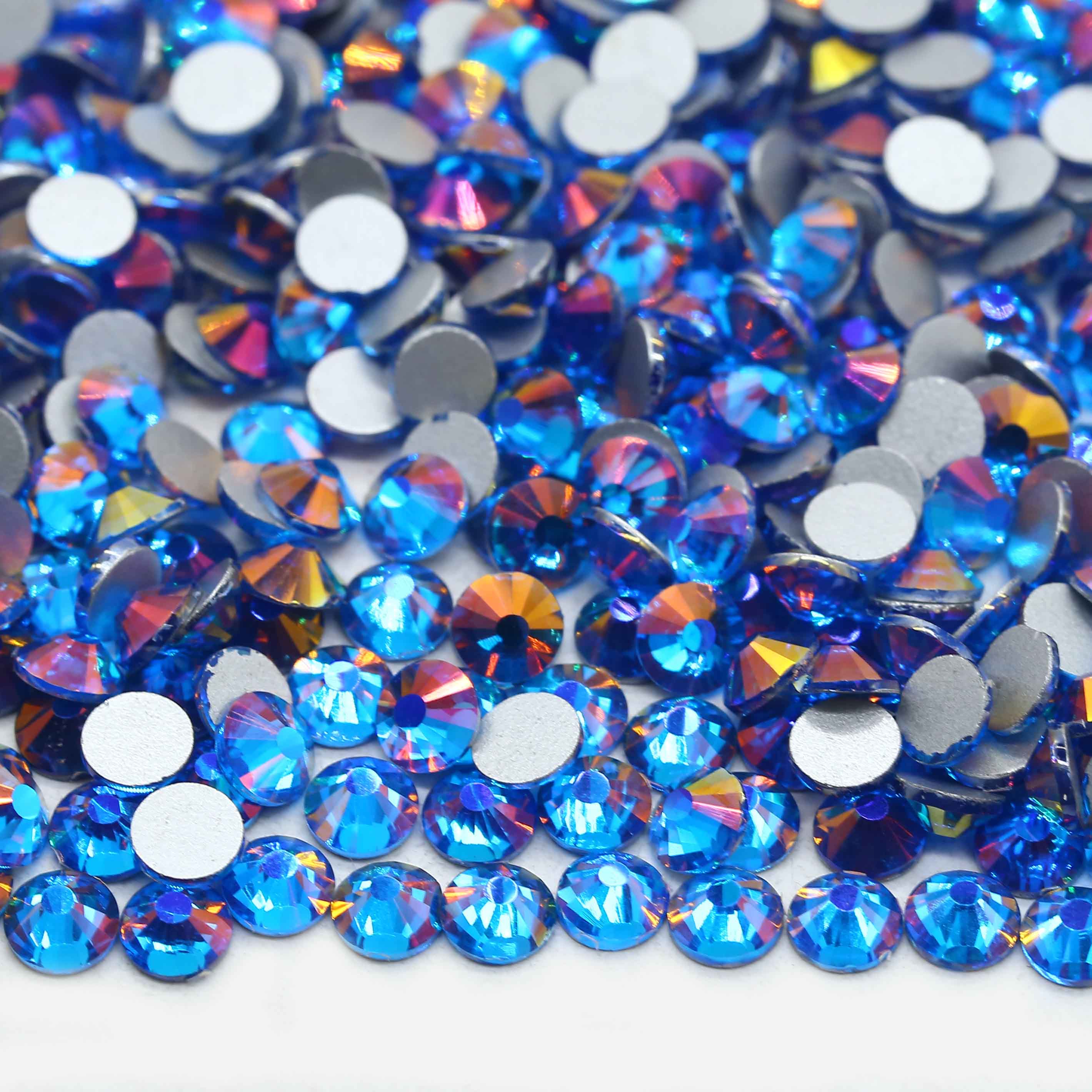 XULIN Rhinestone B139#Mirage Capri Blue Color Wholesale Non Hotfix Flatback Glass  Rhinestone