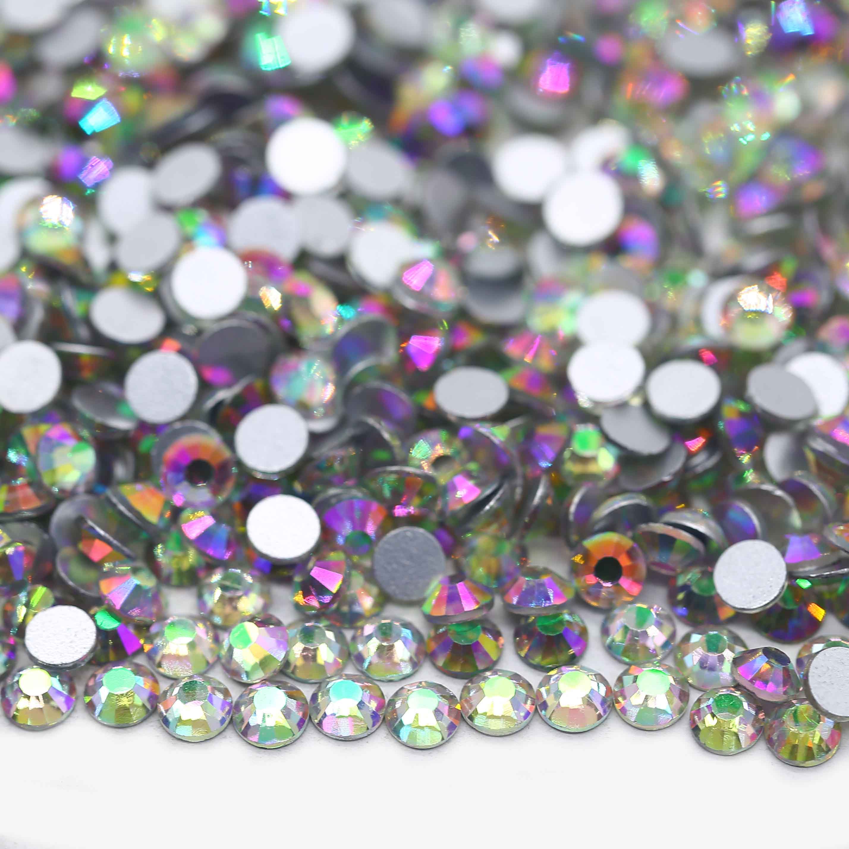 XULIN Rhinestone B120#Glitter Pink Wholesale Non Hotfix Flatback Glass Rhinestone