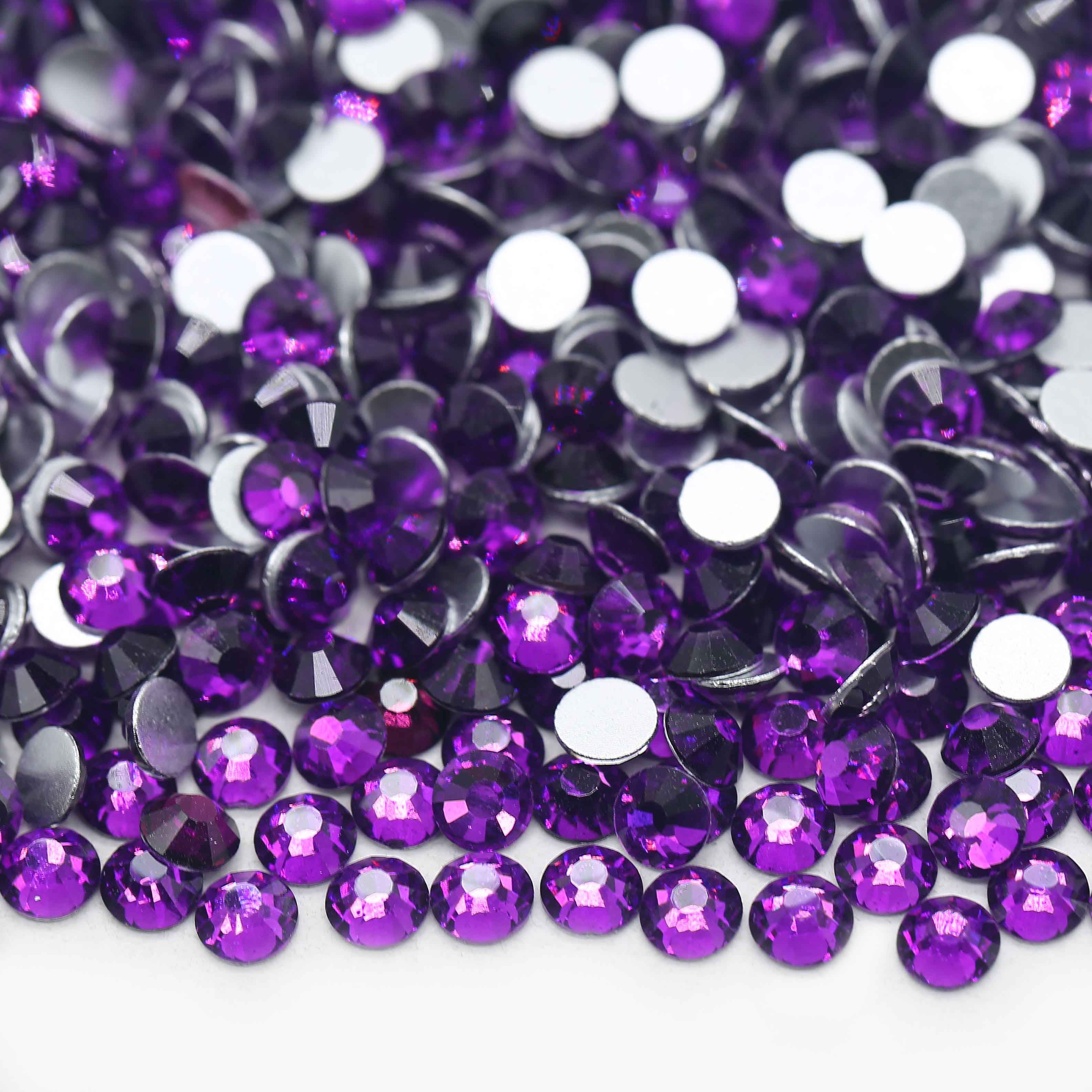 XULIN Rhinestone B118#Grape Wholesale Non Hotfix Flatback Glass Rhinestone