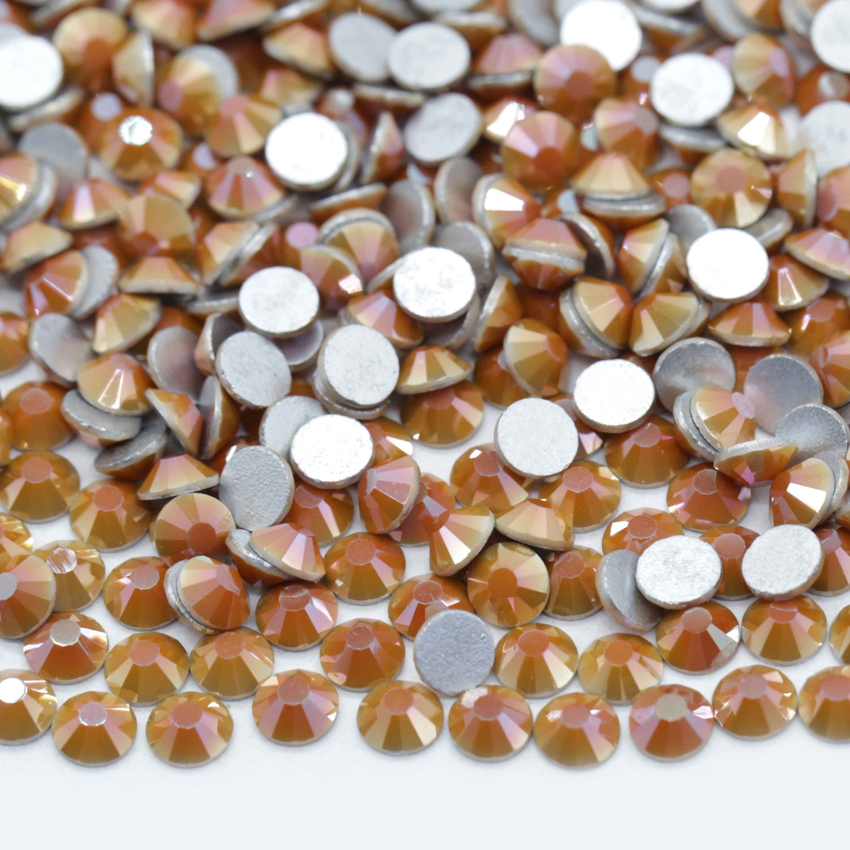 XULIN Rhinestone B105#Caramel Alabaster Wholesale Flatback Non Hotfix Glass Rhinestone