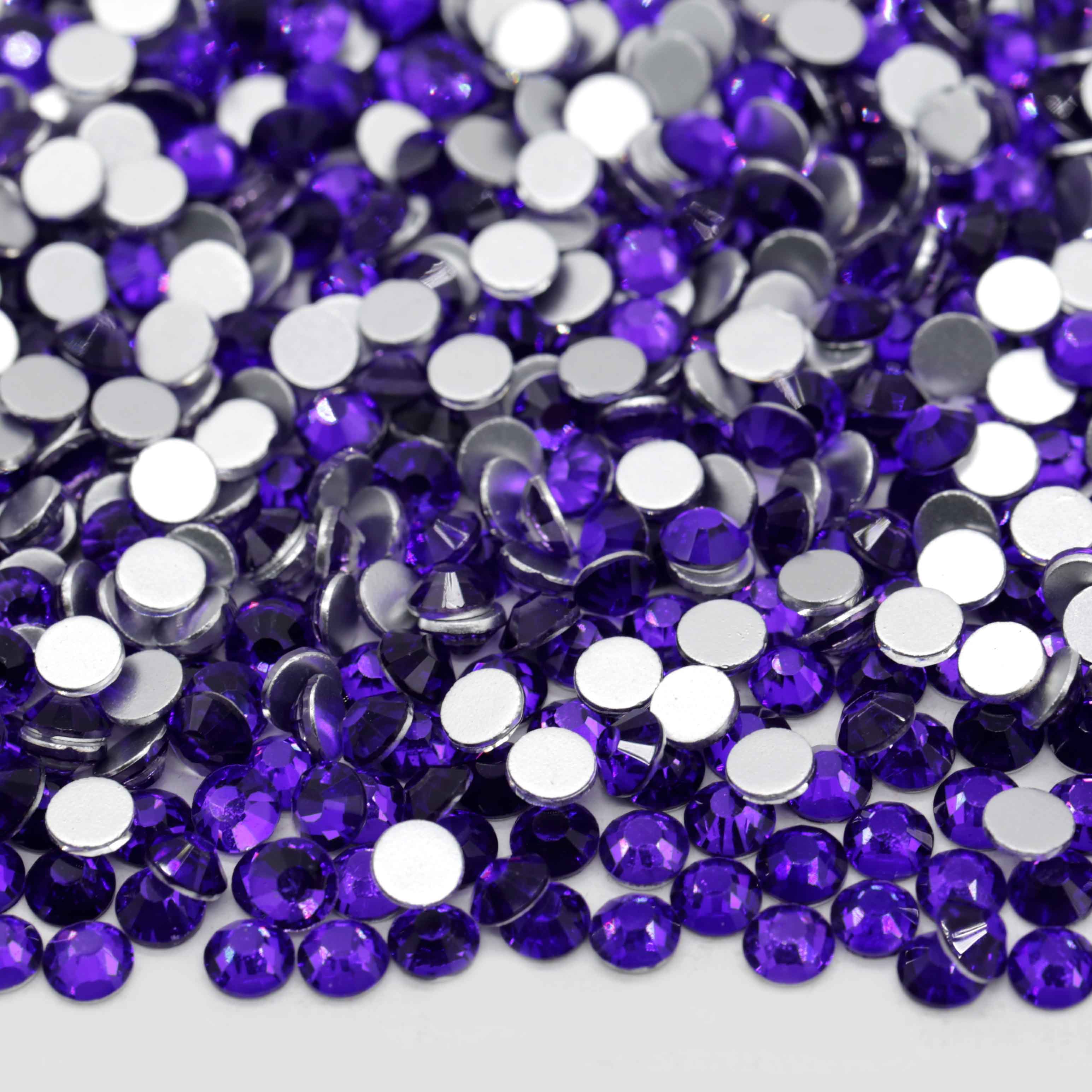 XULIN Rhinestone B100#Blue Purple Wholesale Flatback Non Hotfix Glass Rhinestone