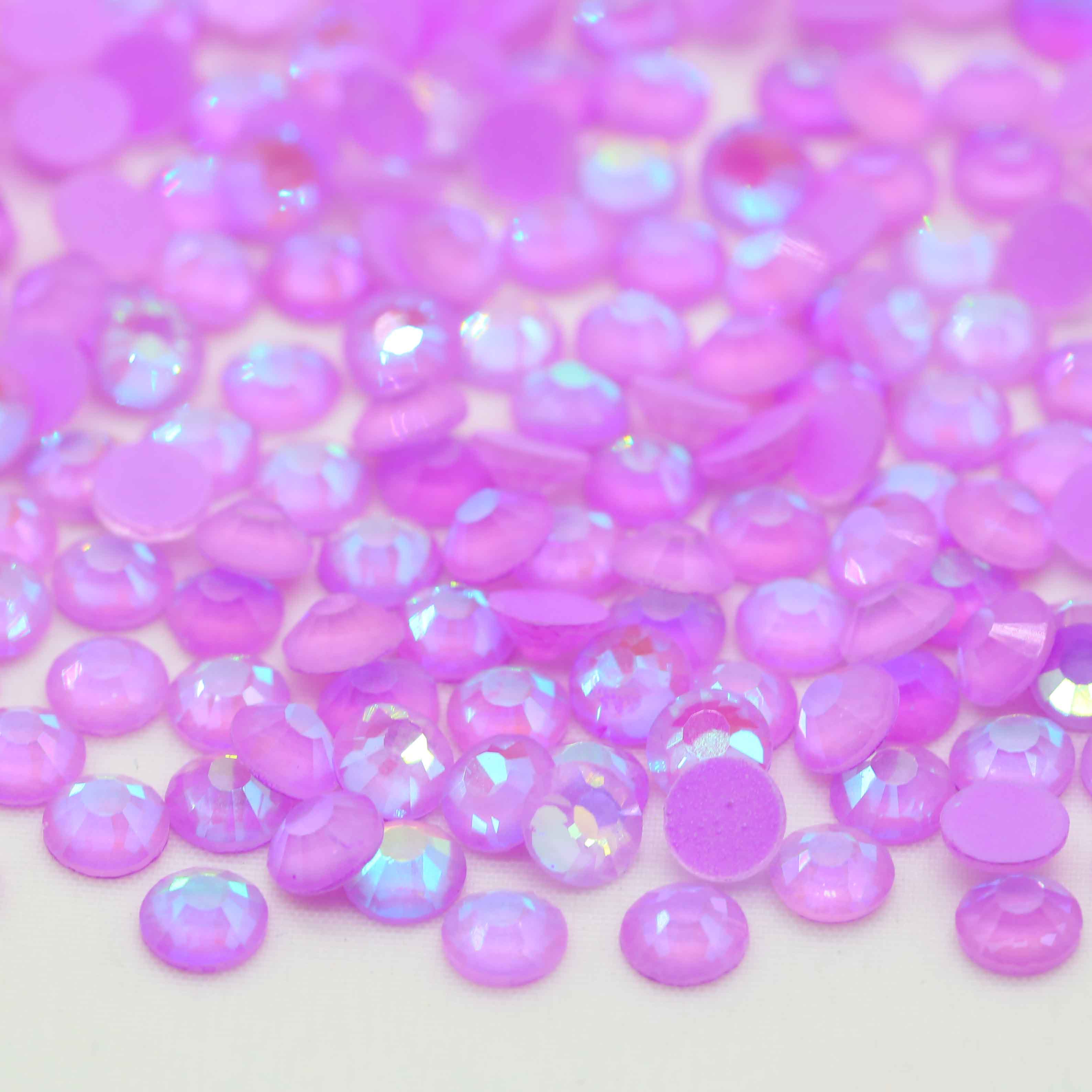 XULIN Rhinestone NA03#Lt.Purple Wholesale Flatback Non Hotfix Neon AB Glass Rhinestone 