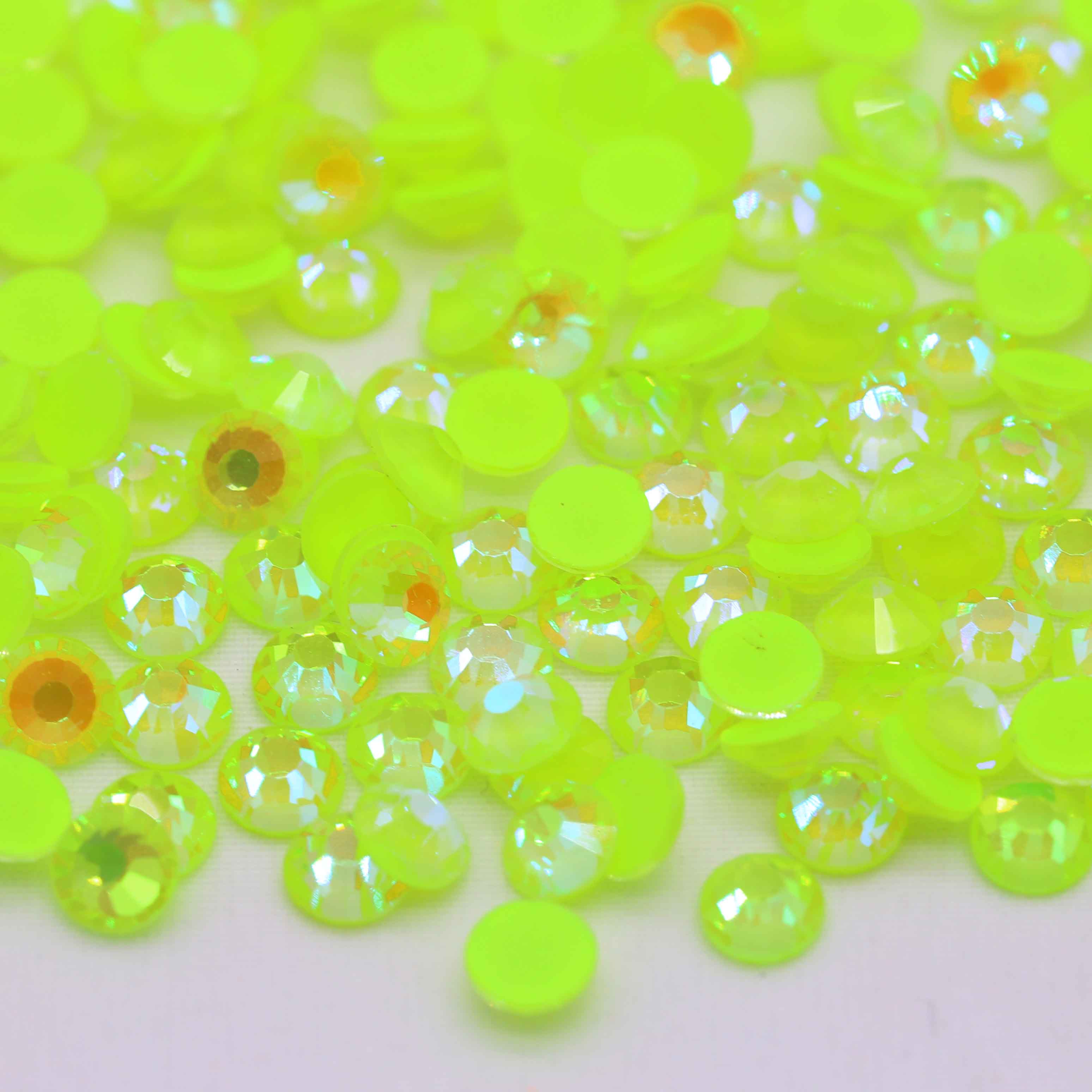 XULIN Rhinestone NA08#Citrine Wholesale Flatback Non Hotfix Neon AB Glass Rhinestone 