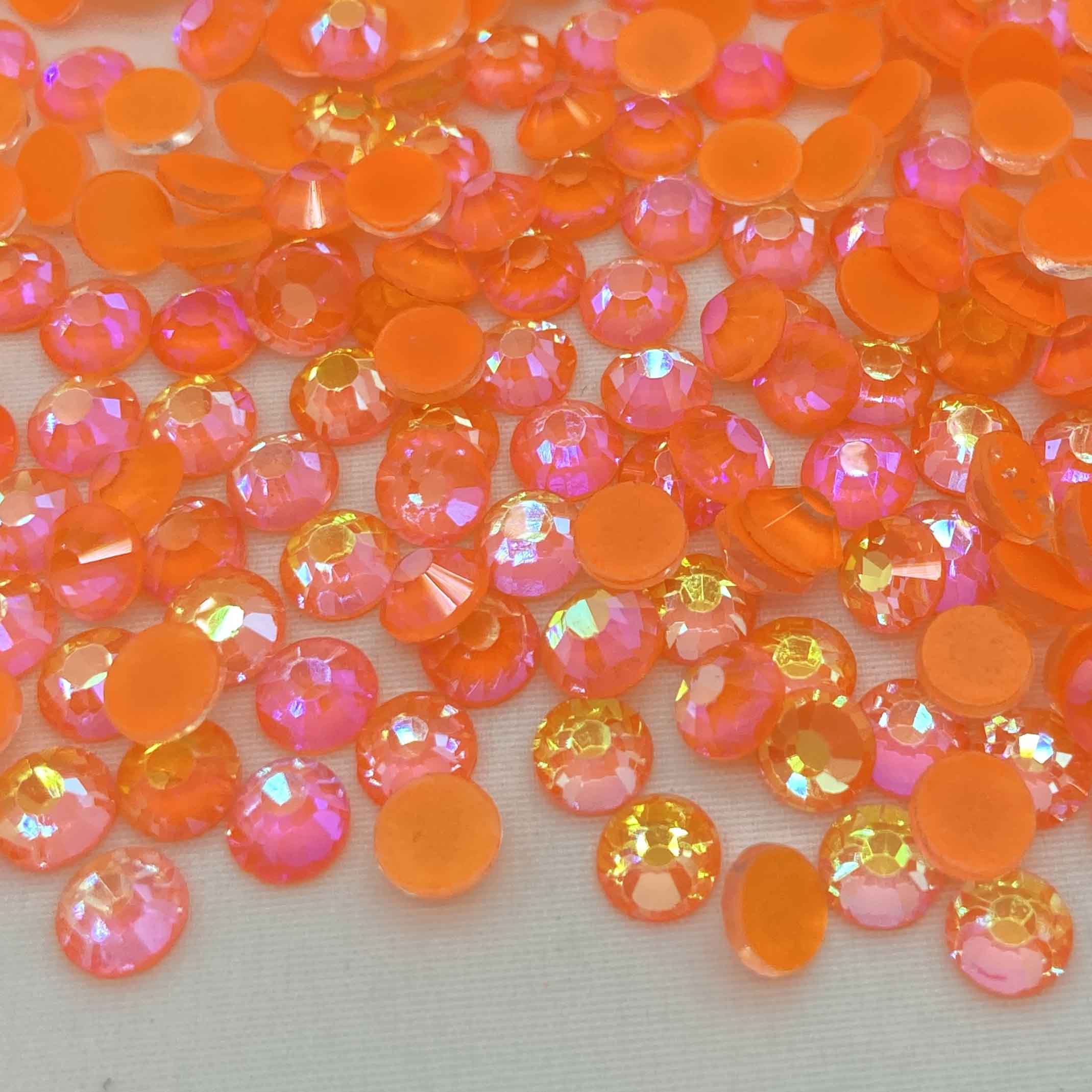 XULIN Rhinestone NA09#Orange Wholesale Flatback Non Hotfix Neon AB Glass Rhinestone 