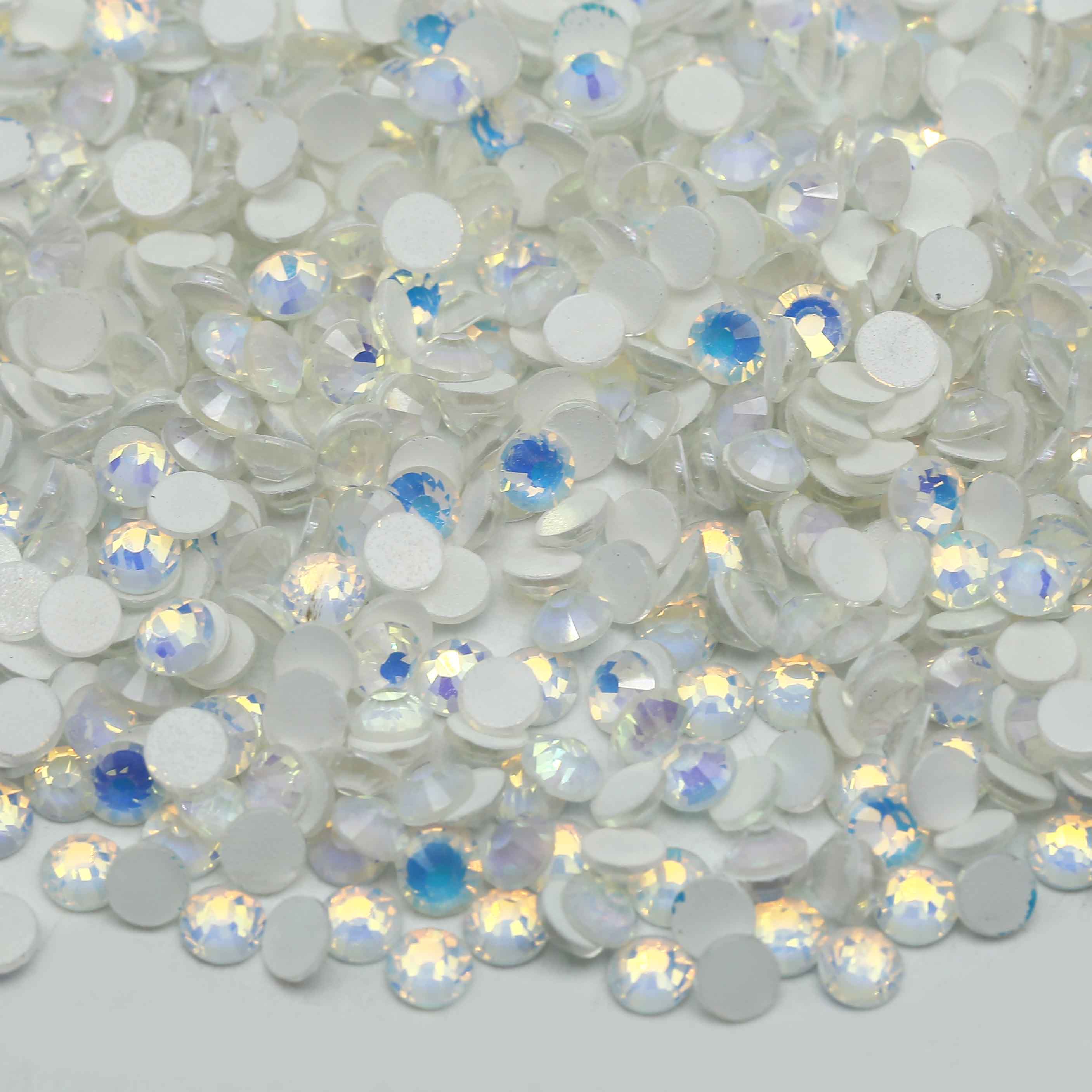 XULIN Rhinestone O1#White Wholesale Flatback Non Hotfix Opal Lumious Glass Rhinestone