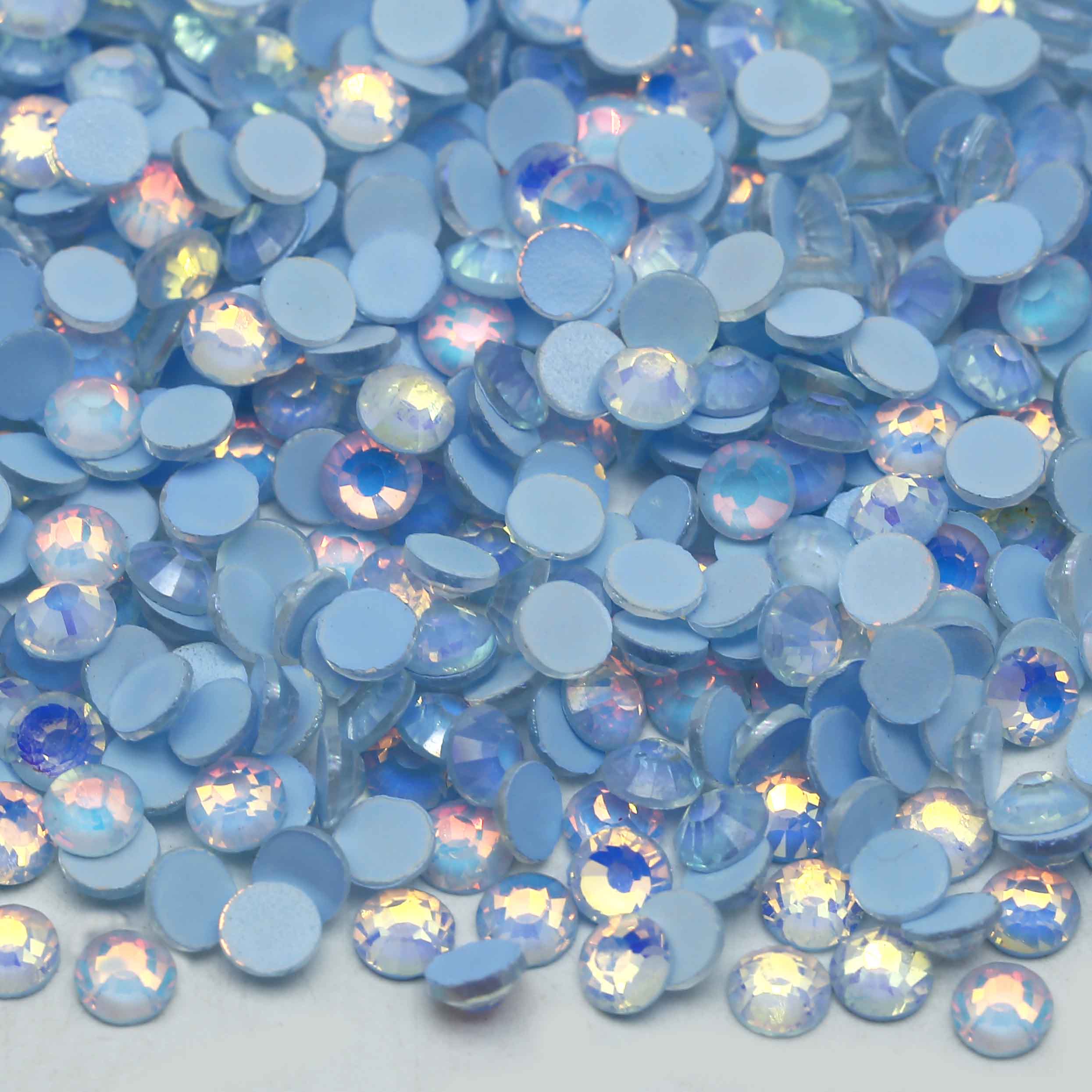 XULIN Rhinestone O4#Lt. Aqua Wholesale Flatback Non Hotfix Opal Lumious Glass Rhinestone