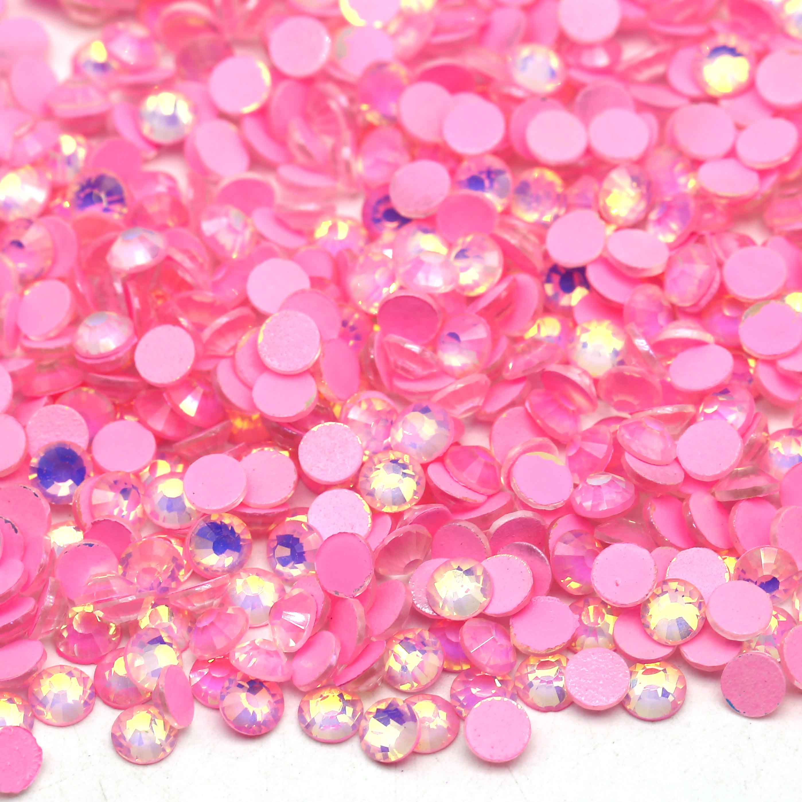 XULIN Rhinestone O5#Pink Wholesale Flatback Non Hotfix Opal Lumious Glass Rhinestone