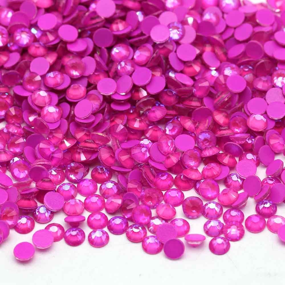 XULIN Rhinestone L07#Rose Wholesale Flatback Non Hotfix Luminous Glass Rhinestone Glow In Dark