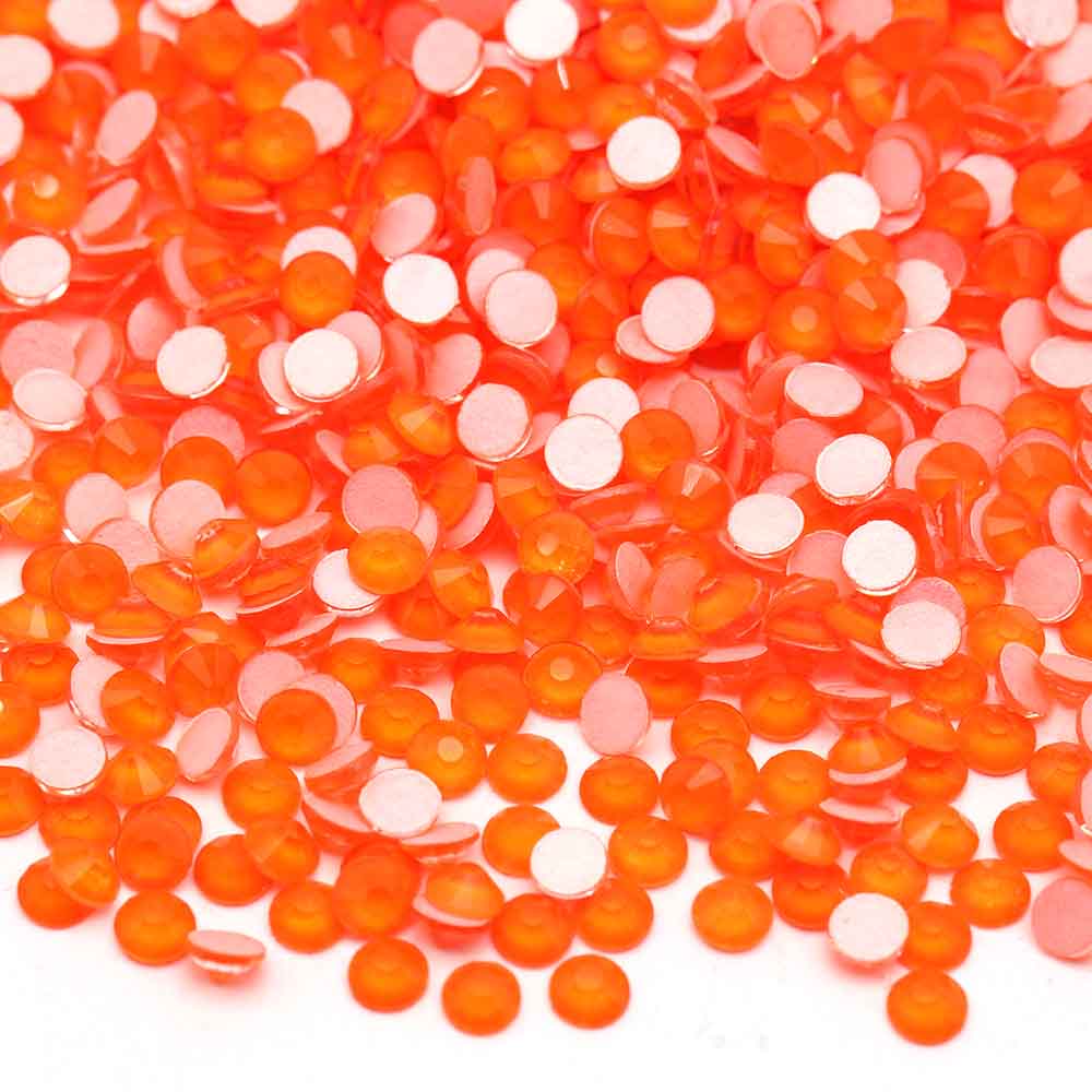 XULIN Rhinestone N04#MID. orange Wholesale Flatback Non Hotfix Neon Glass Rhinestone Glow Under UV