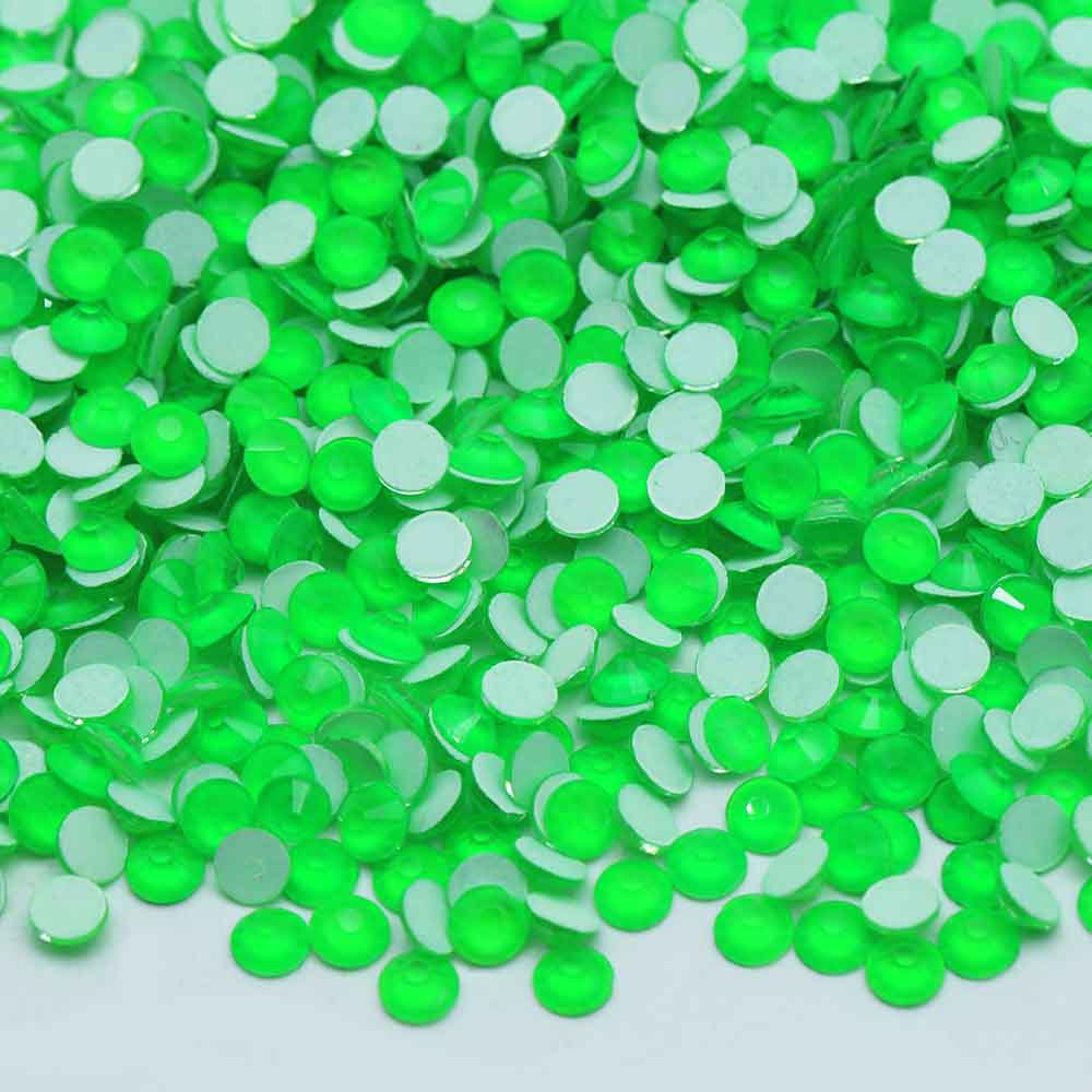 XULIN Rhinestone N06#Green Wholesale Flatback Non Hotfix Neon Glass Rhinestone Glow Under UV 