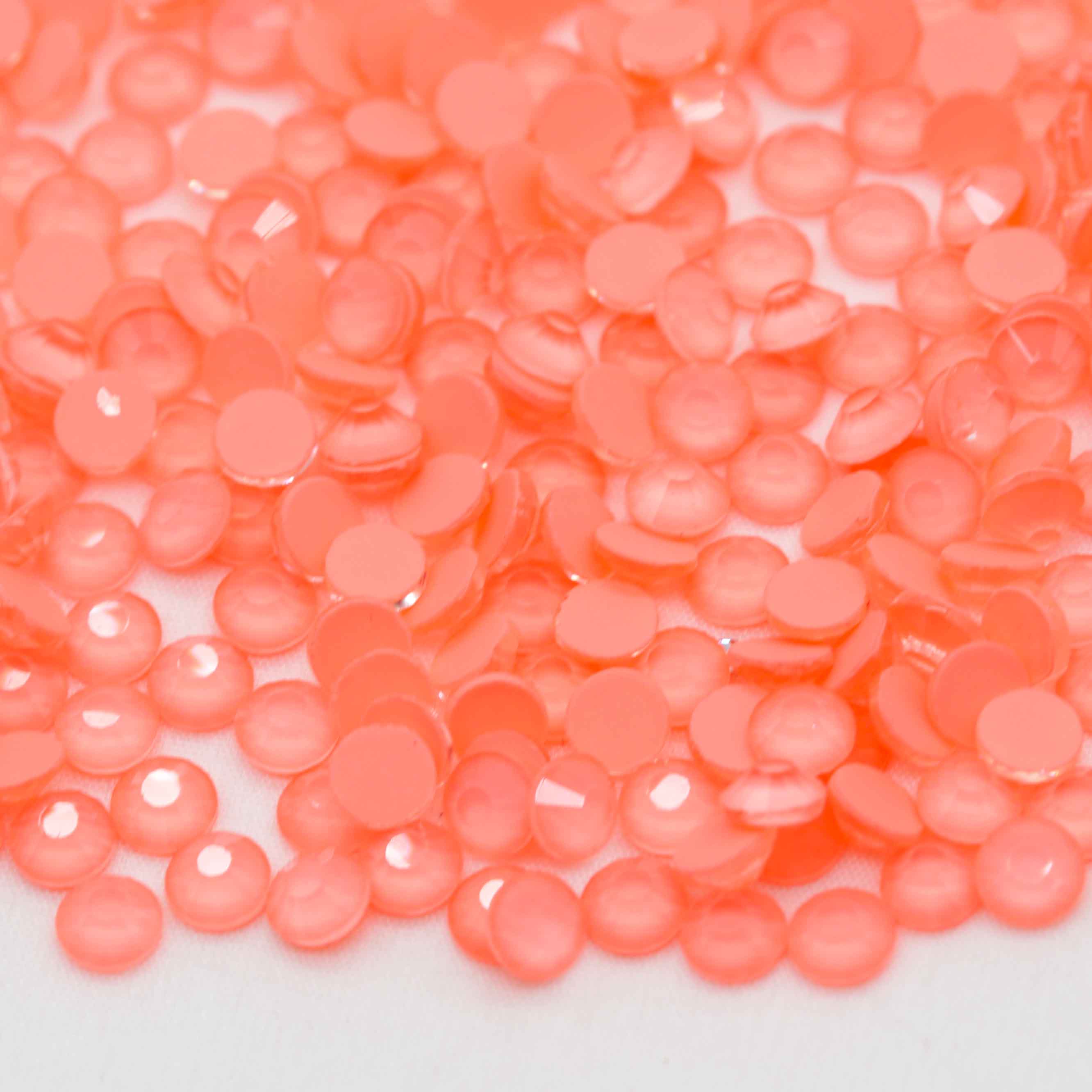 XULIN Rhinestone N11#Coral Wholesale Flatback Non Hotfix Neon Glass Rhinestone Glow Under UV 