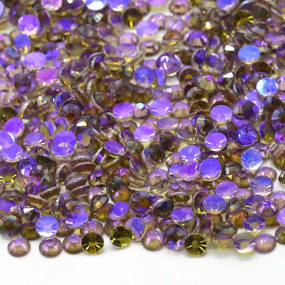 XULIN Rhinestone GU02#Aurora Purple Wholesale Non Hotfix Flatback  Aurora AB Glass Rhinestone 