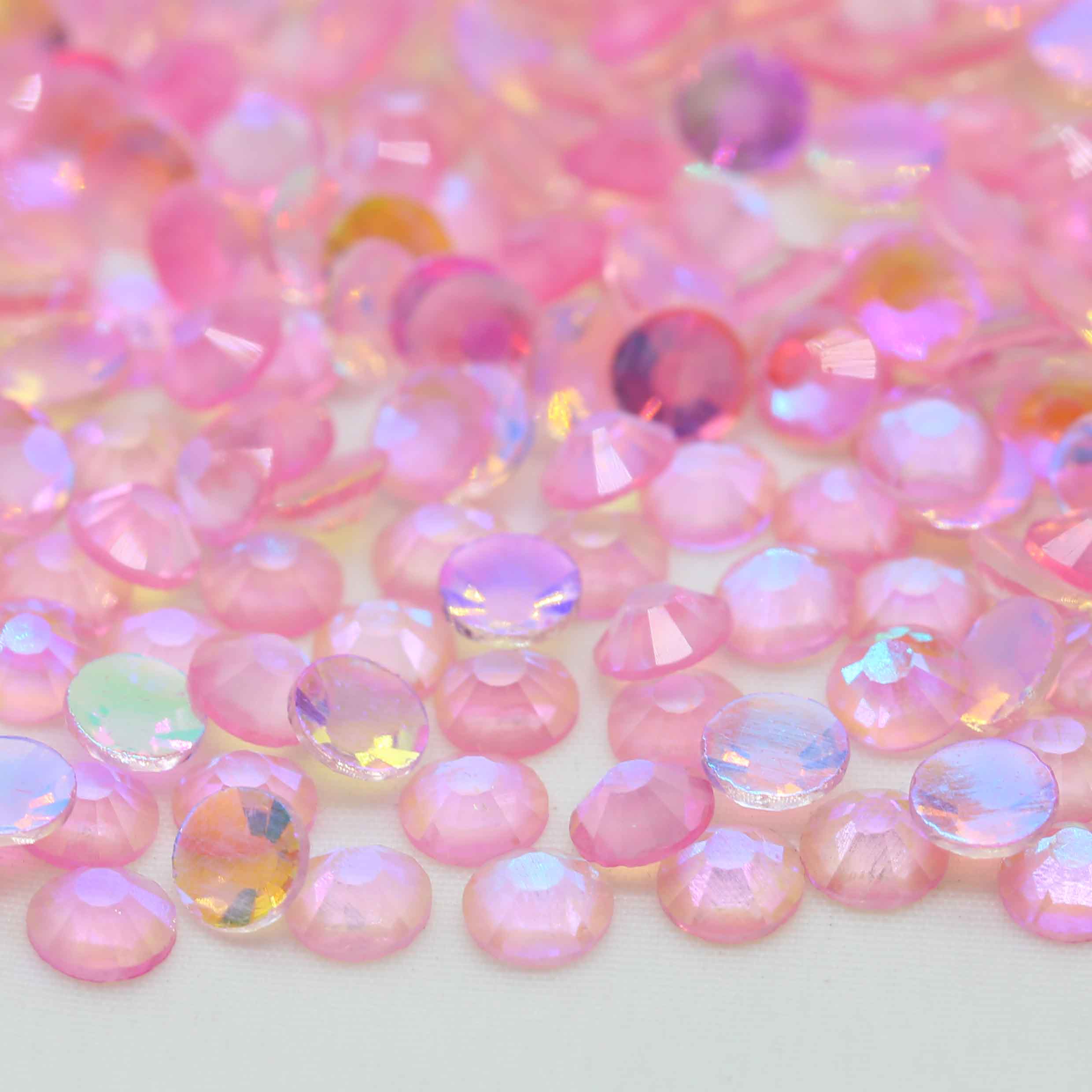 XULIN Rhinestone GU05#Aurora Pink Wholesale Non Hotfix Flatback  Aurora AB Glass Rhinestone 