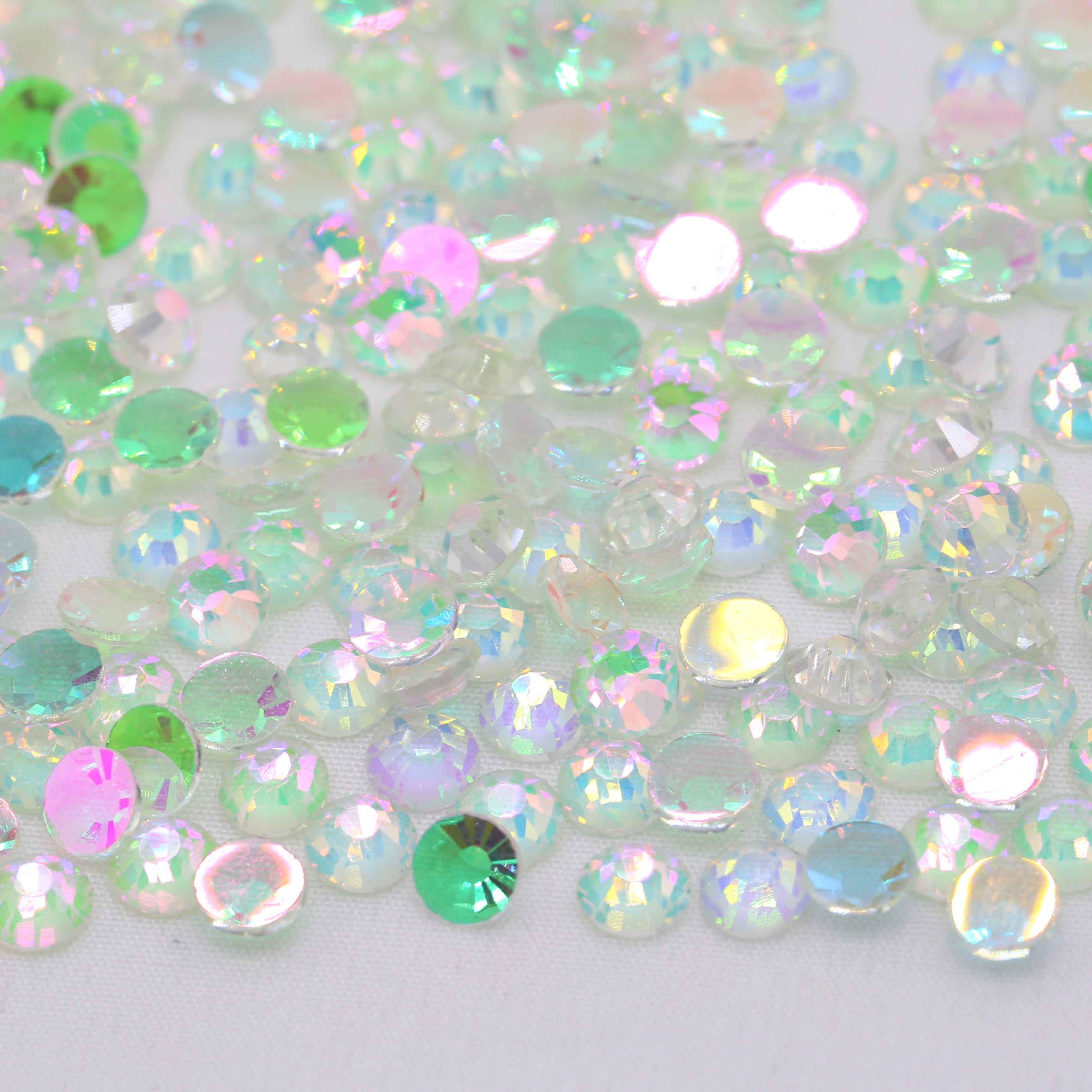 XULIN Rhinestone GU11#Aurora Pink Forest Wholesale Non Hotfix Flatback  Aurora AB Glass Rhinestone 