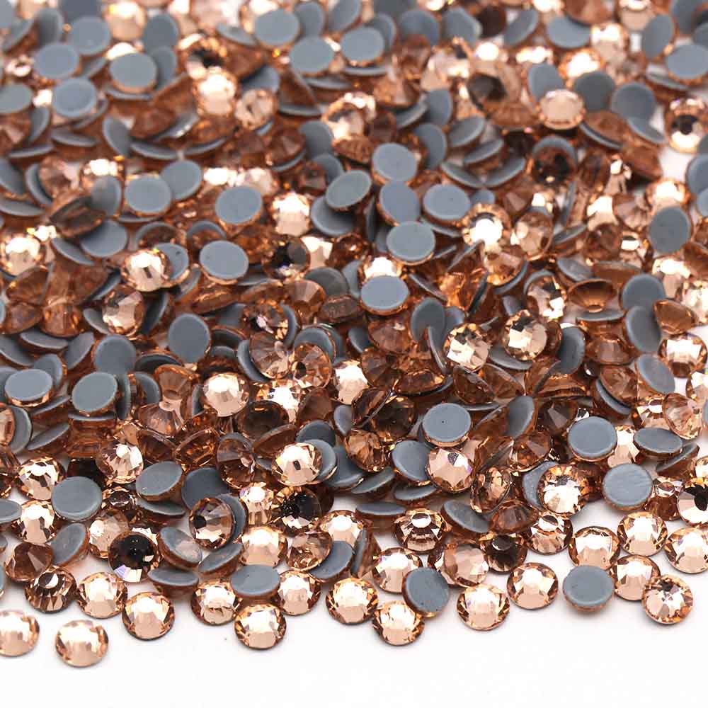 XULIN Rhinestone H09#Lt.Peach Flatback Hotfix Glass Rhinestone