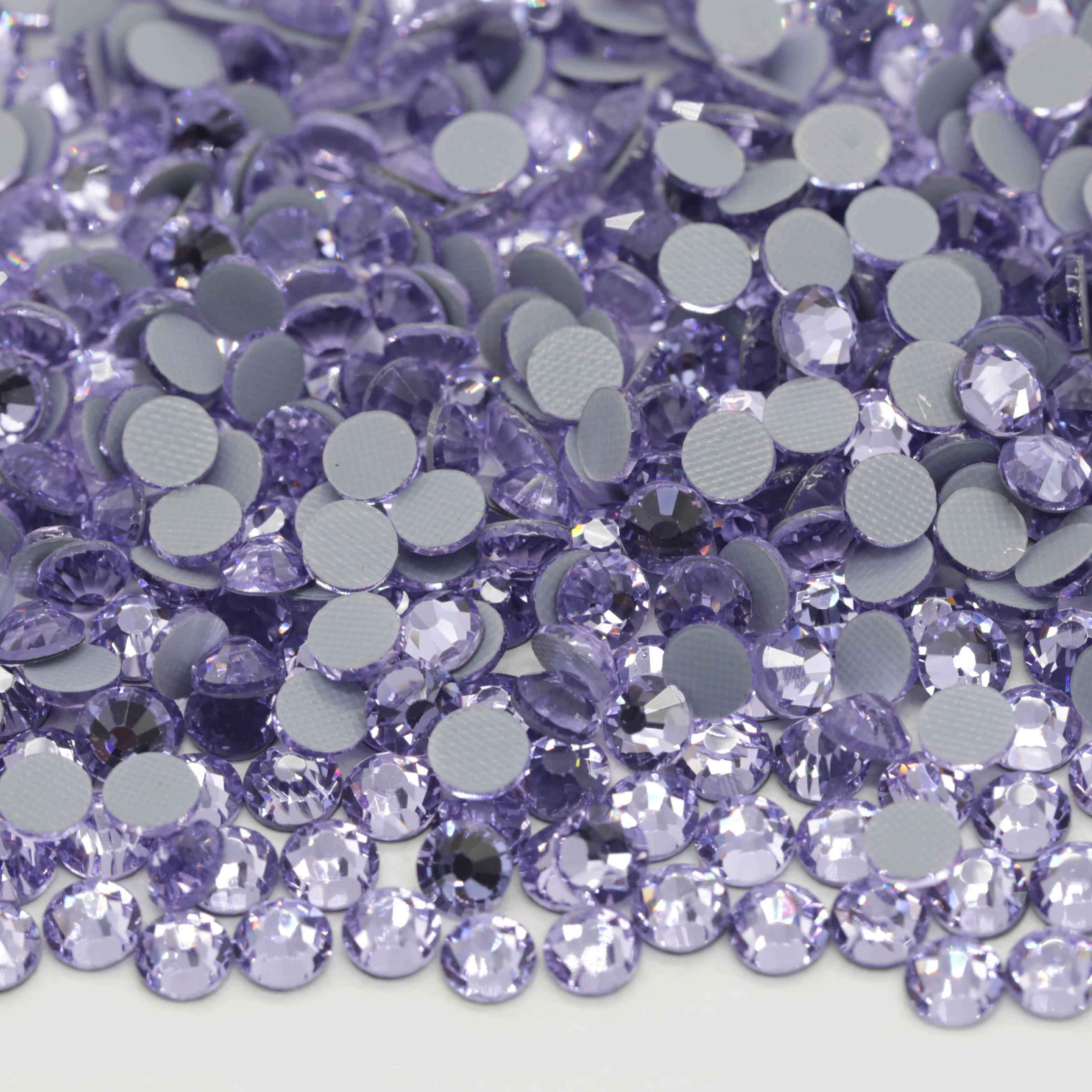 XULIN Rhinestone H17#Violet Flatback Hotfix Glass Rhinestone