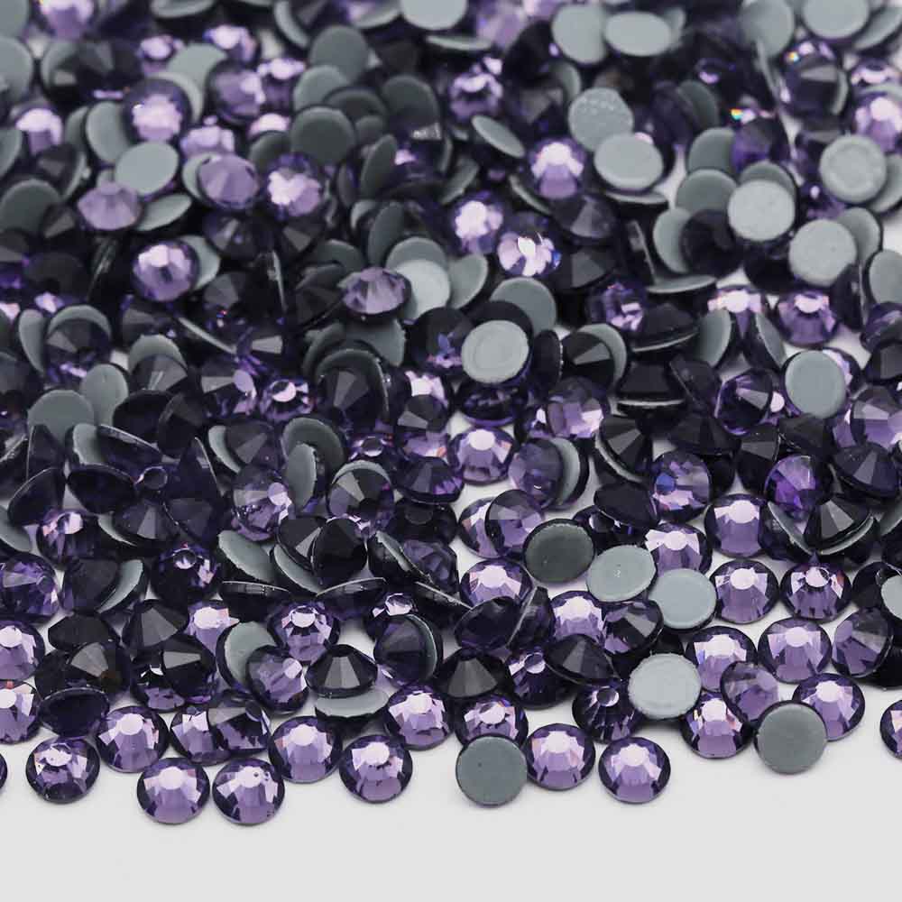 XULIN Rhinestone H18#Tanzanite Flatback Hotfix Glass Rhinestone