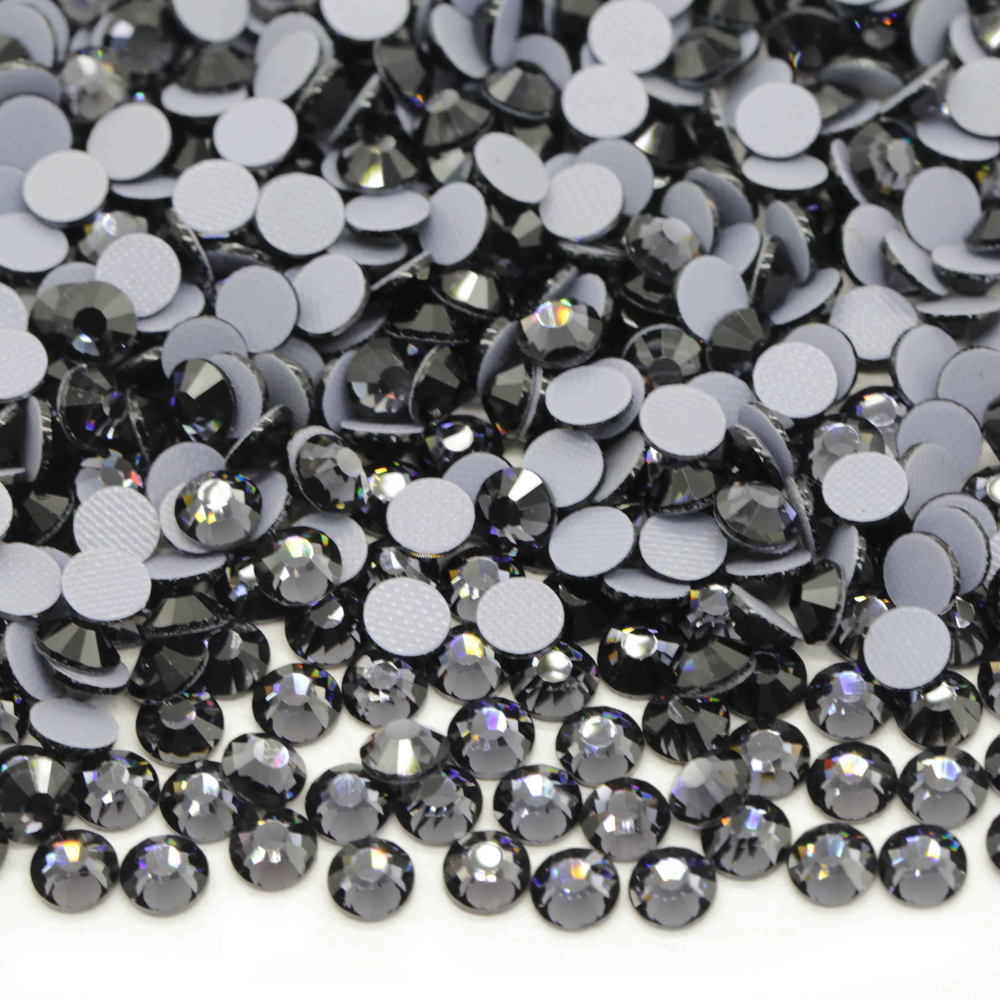 XULIN Rhinestone H45#Graphite Color Flatback Hotfix Glass Rhinestone