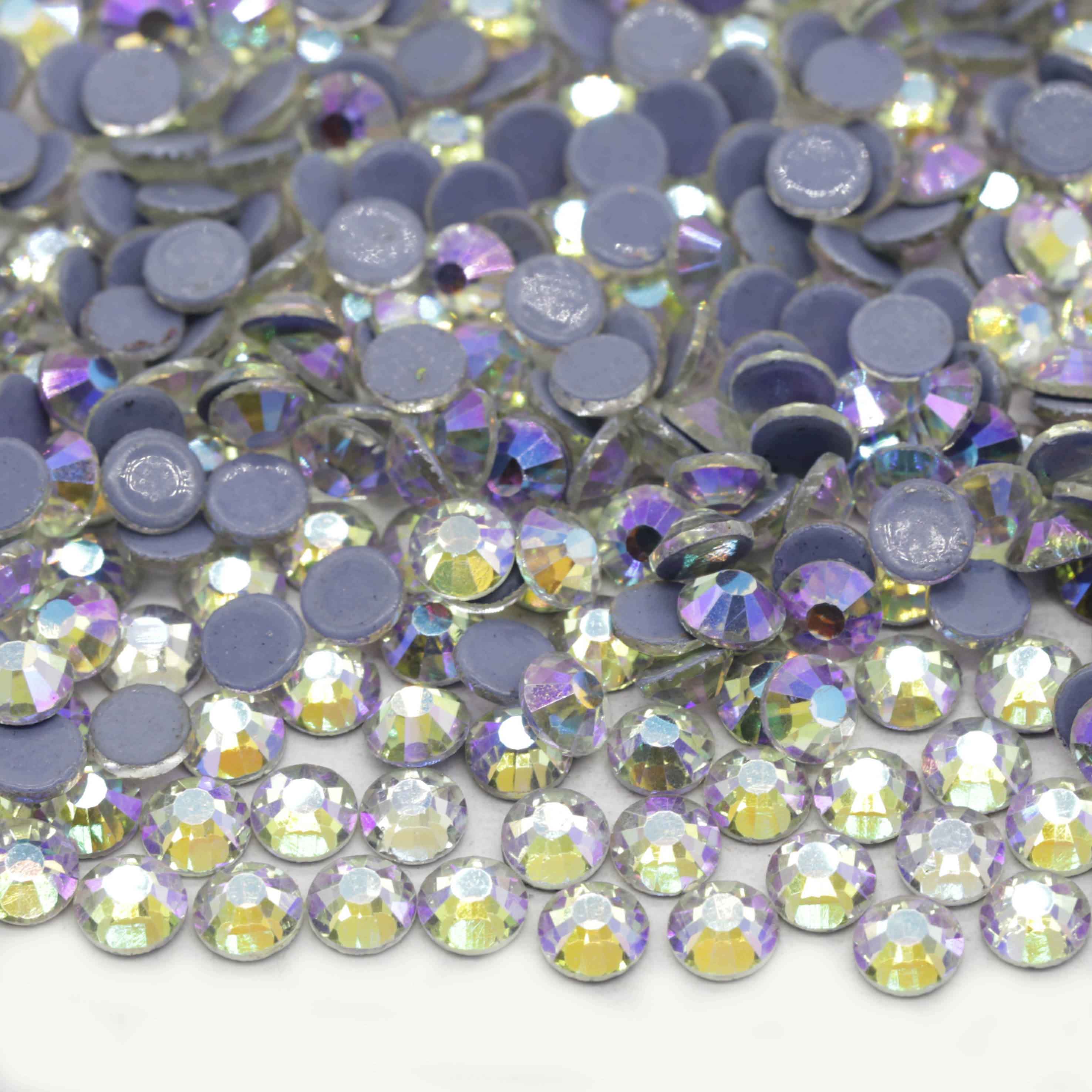 XULIN Rhinestone H52#Starry Sky Color Flatback Hotfix Glass Rhinestone