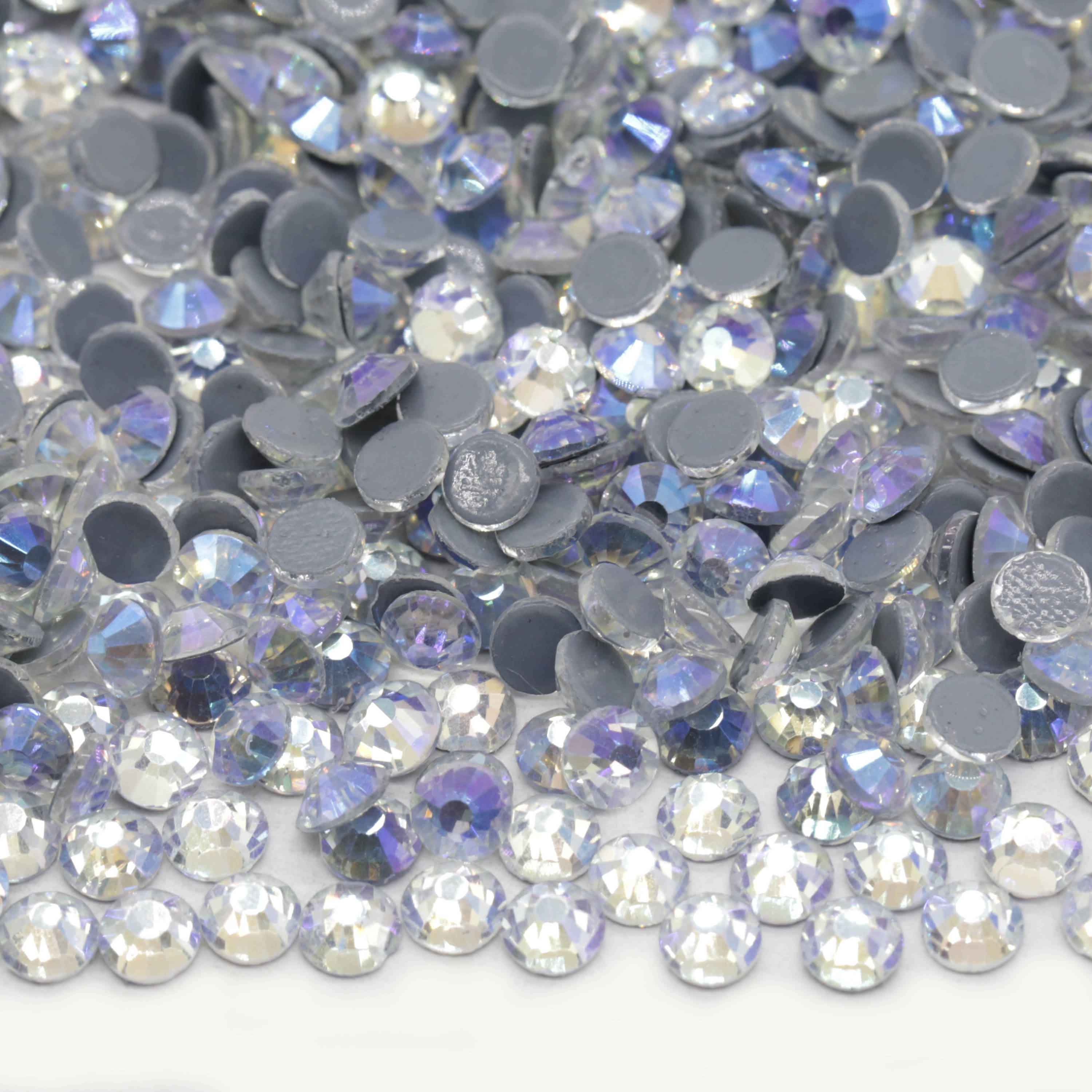 XULIN Rhinestone H53#Moon Light Color Flatback Hotfix Glass Rhinestone