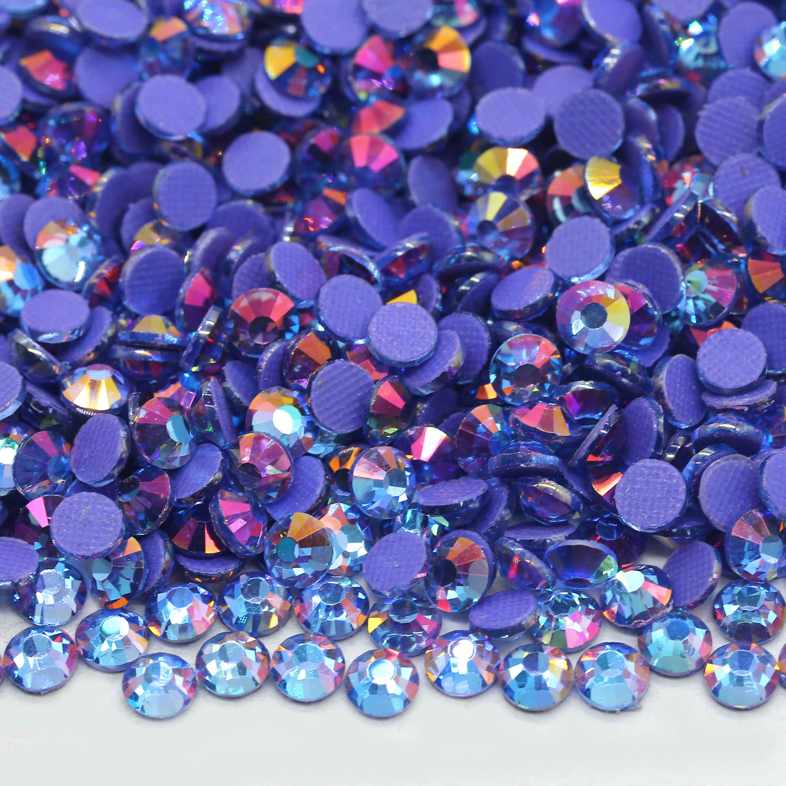 XULIN H137#Mirage Lt.Sapphire Color Hotfix Glass Rhinestone