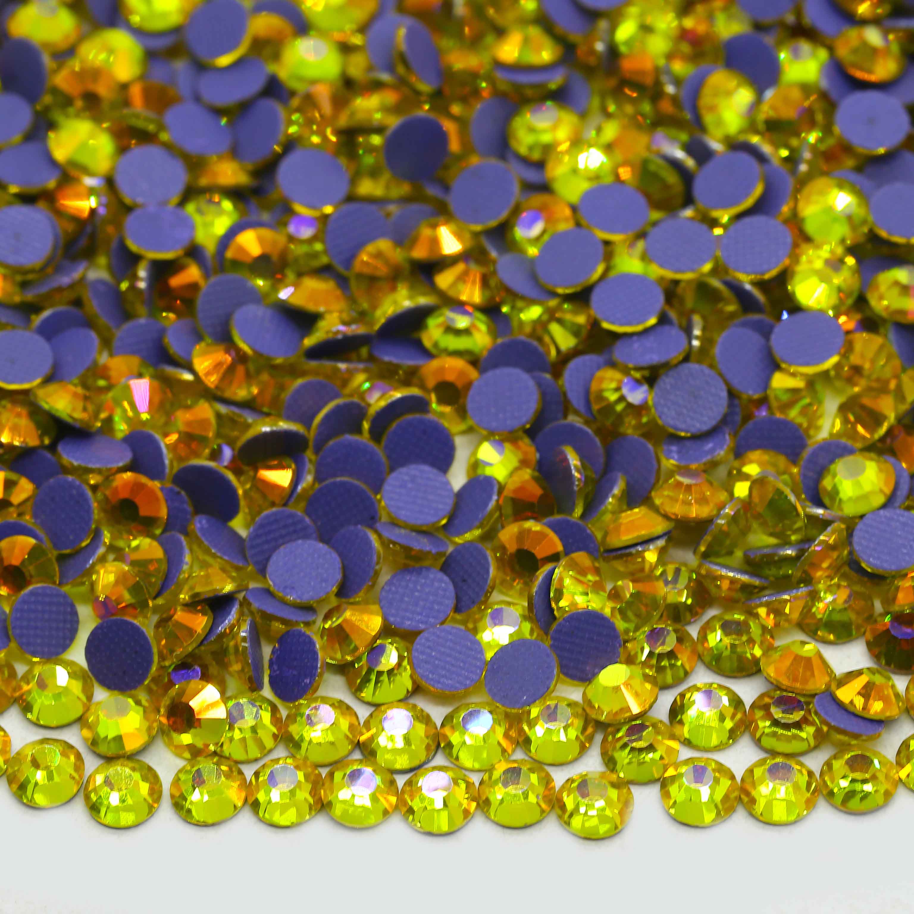 XULIN H136#Mirage Citrine Color Hotfix Glass Rhinestone