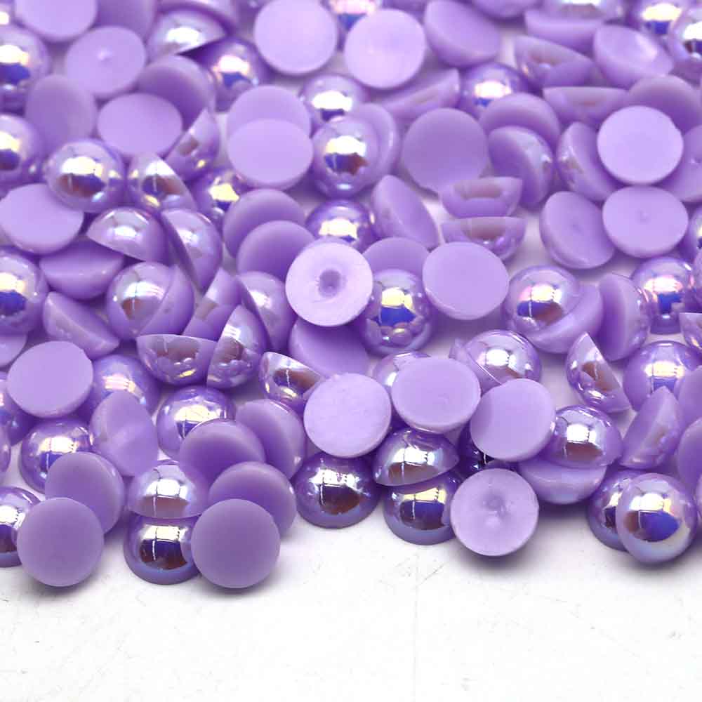 XULIN Pearl FA13#Blue Purple AB Color Flatback ABS Half Pearl