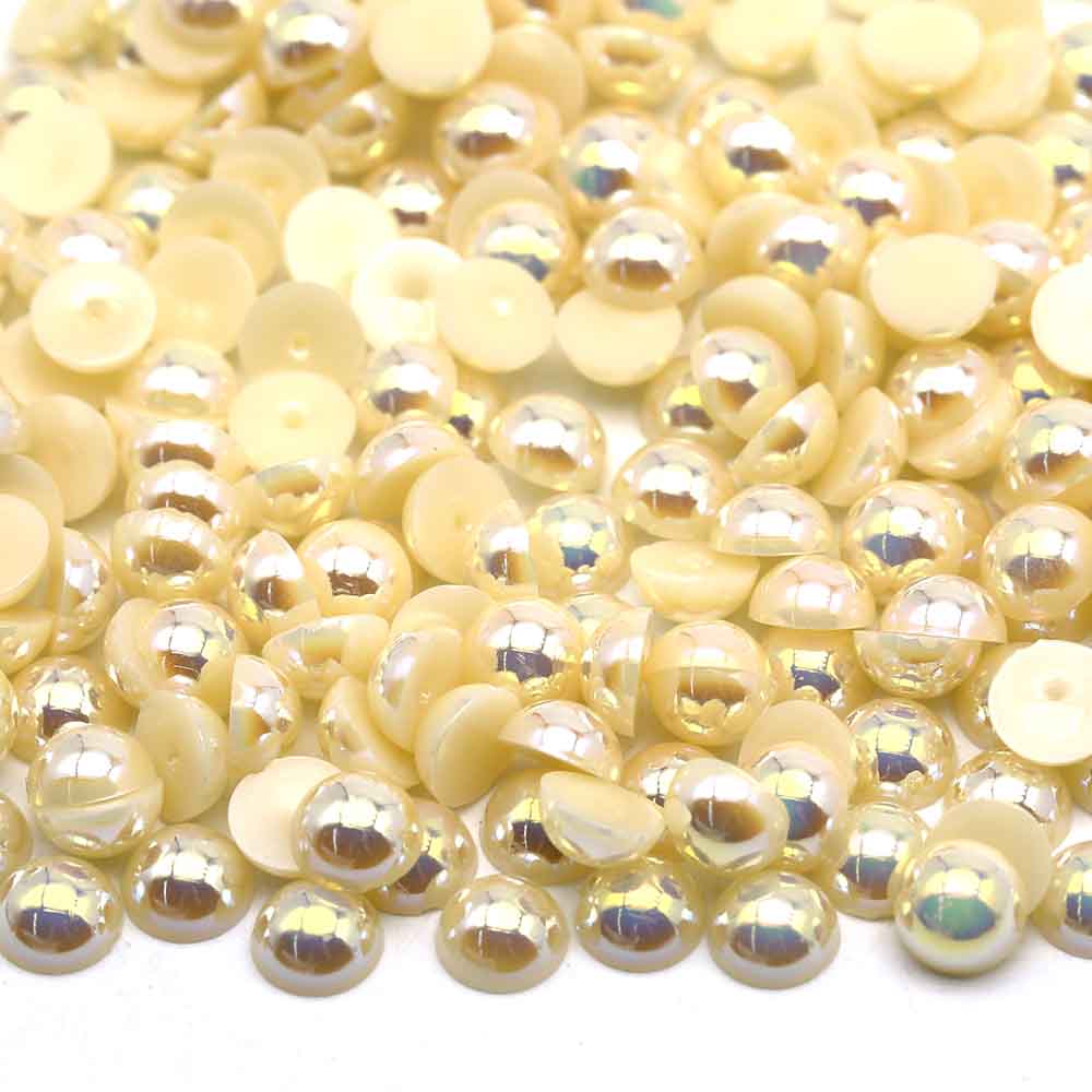 XULIN Pearl FA28# AB Color Flatback ABS Half Pearl