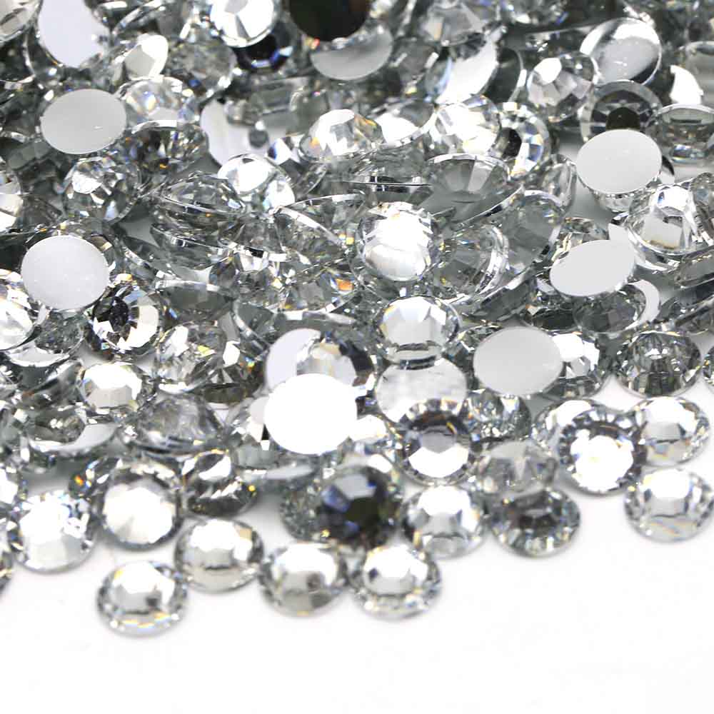 XULIN Rhinestone D01#Crystal Sliver Bottom Flatback Resin Rhinestone