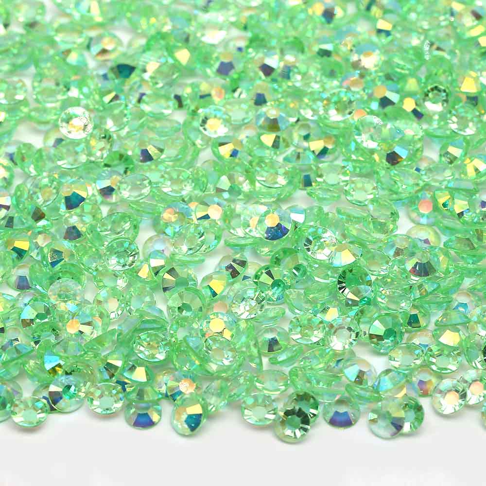 XULIN Rhinestone TW03#Green AB Color Wholesake Transparent AB Resin Rhinestone