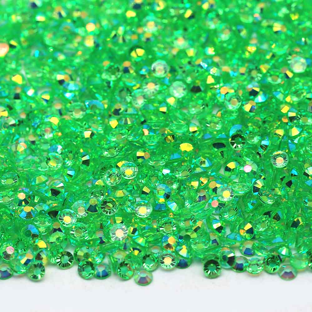 XULIN Rhinestone TW04#Peridot AB Color Wholesake Transparent AB Resin Rhinestone